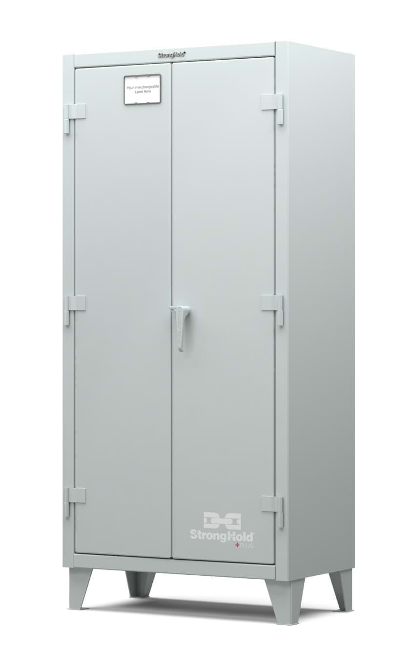 Picture of Strong Hold Plus Industrial Cabinet, Single-Shift, Solid Doors, Gray,(RAL 7035) - 36"x20"x78"