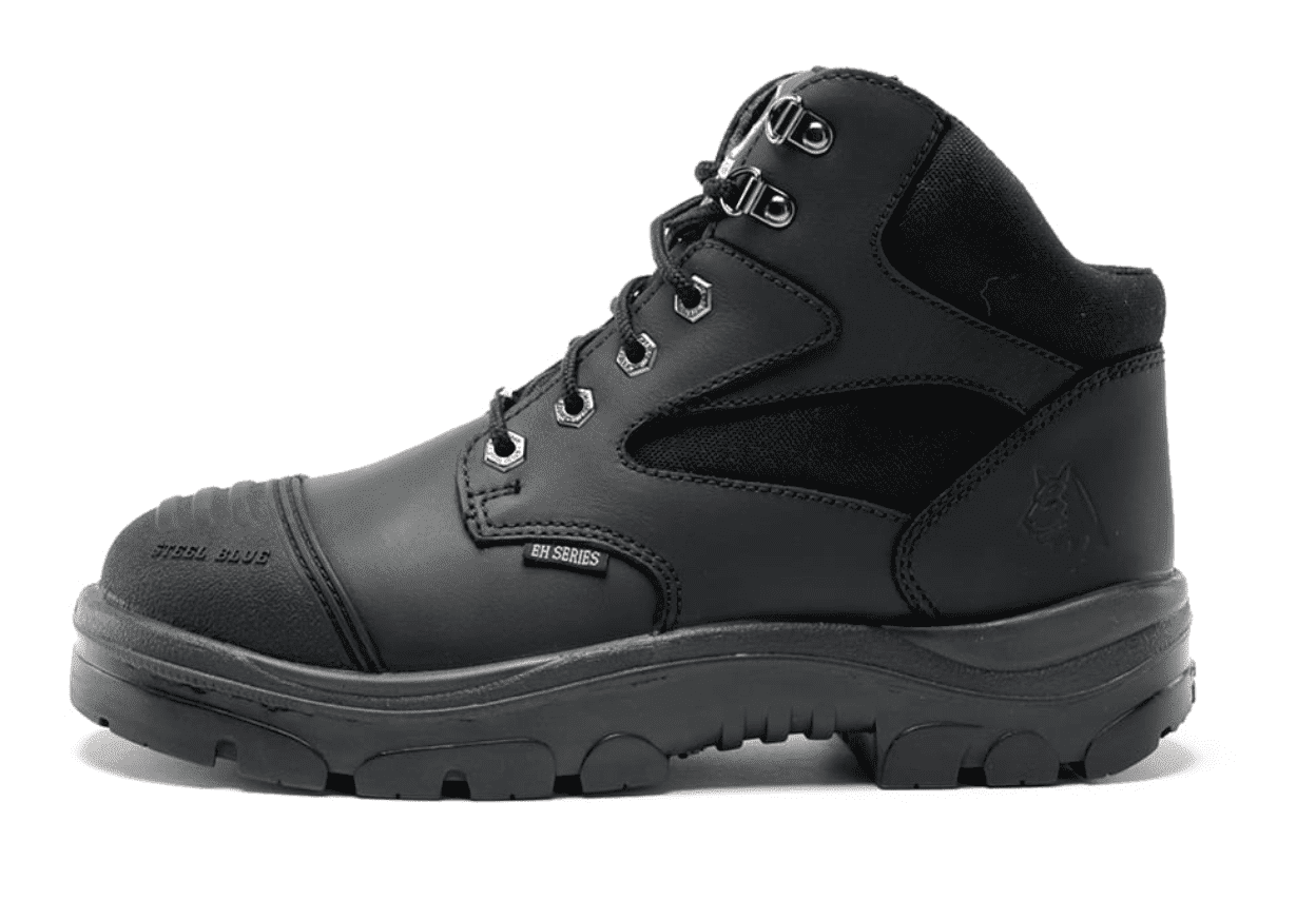 Picture of Parkes  Steel Blue Leather Boots, Black - Size 7 - Medium