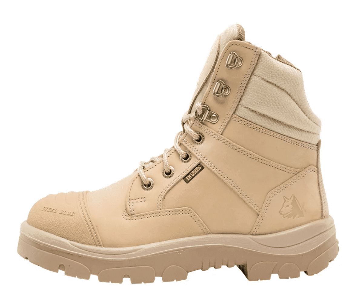 Picture of Southern Cross Zip Steel Blue Leather Boots, Sand - Size 13 - Medium