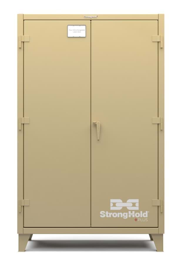 Picture of Strong Hold Plus Industrial Cabinet, 48" x 24" x 78", Single-Shift, Solid Doors, Beige (RAL 1001)