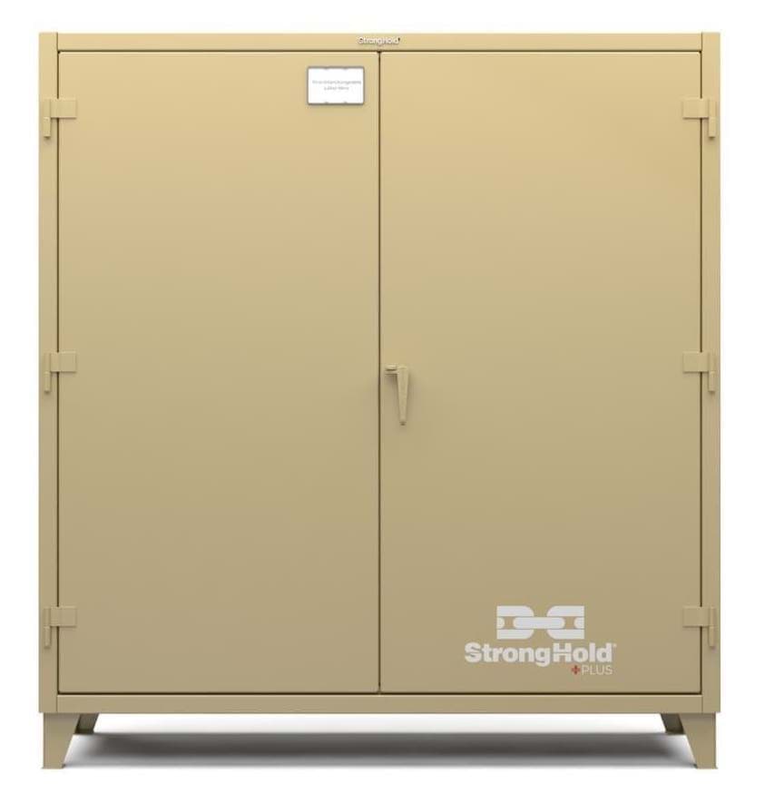 Picture of Strong Hold Plus Industrial Cabinet, 72" x 24" x 78", Single-Shift, Solid Doors, Beige (RAL 1001)
