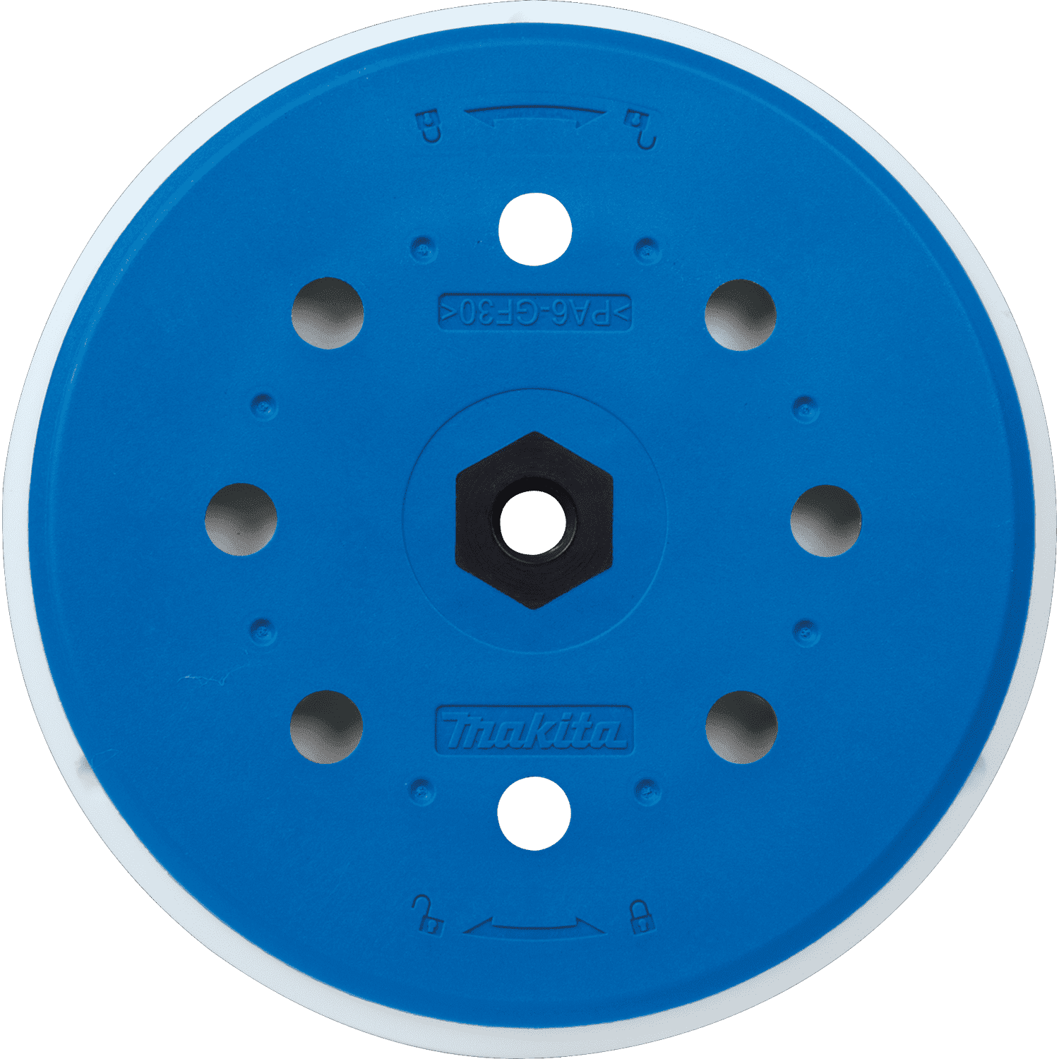 Picture of 6" Round Sanding Backing Pad, Hook & Loop, Hard