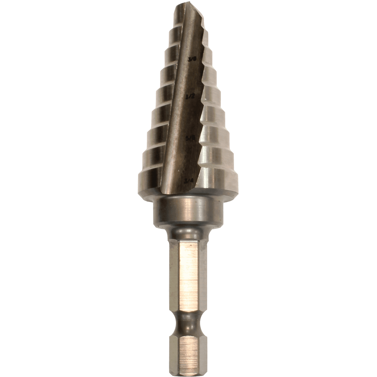 Picture of 1/4" - 3/4" H.S.S. Step Drill Bit, 1/4" Hex Shank