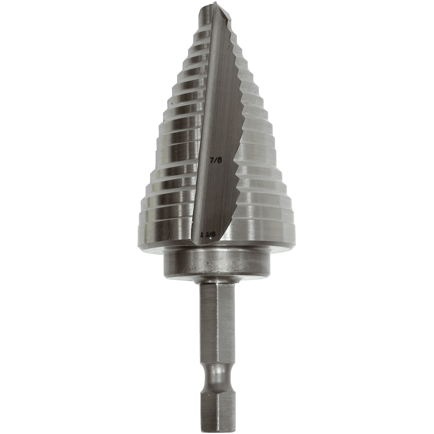 Picture of 1/4" - 1-1/8" H.S.S. Step Drill Bit, 1/4" Hex Shank