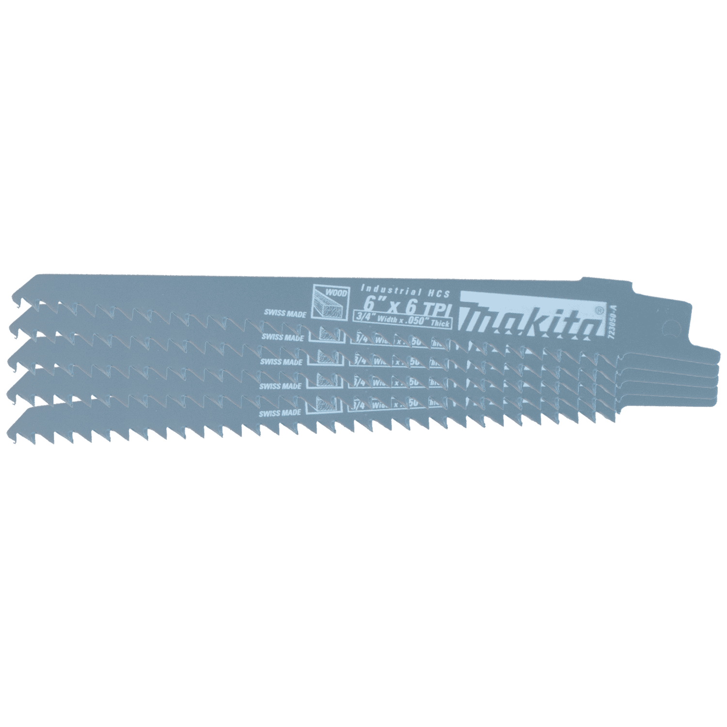 Picture of 6" Wood Cutting Recipro Saw Blade, 6TPI, 5/pk