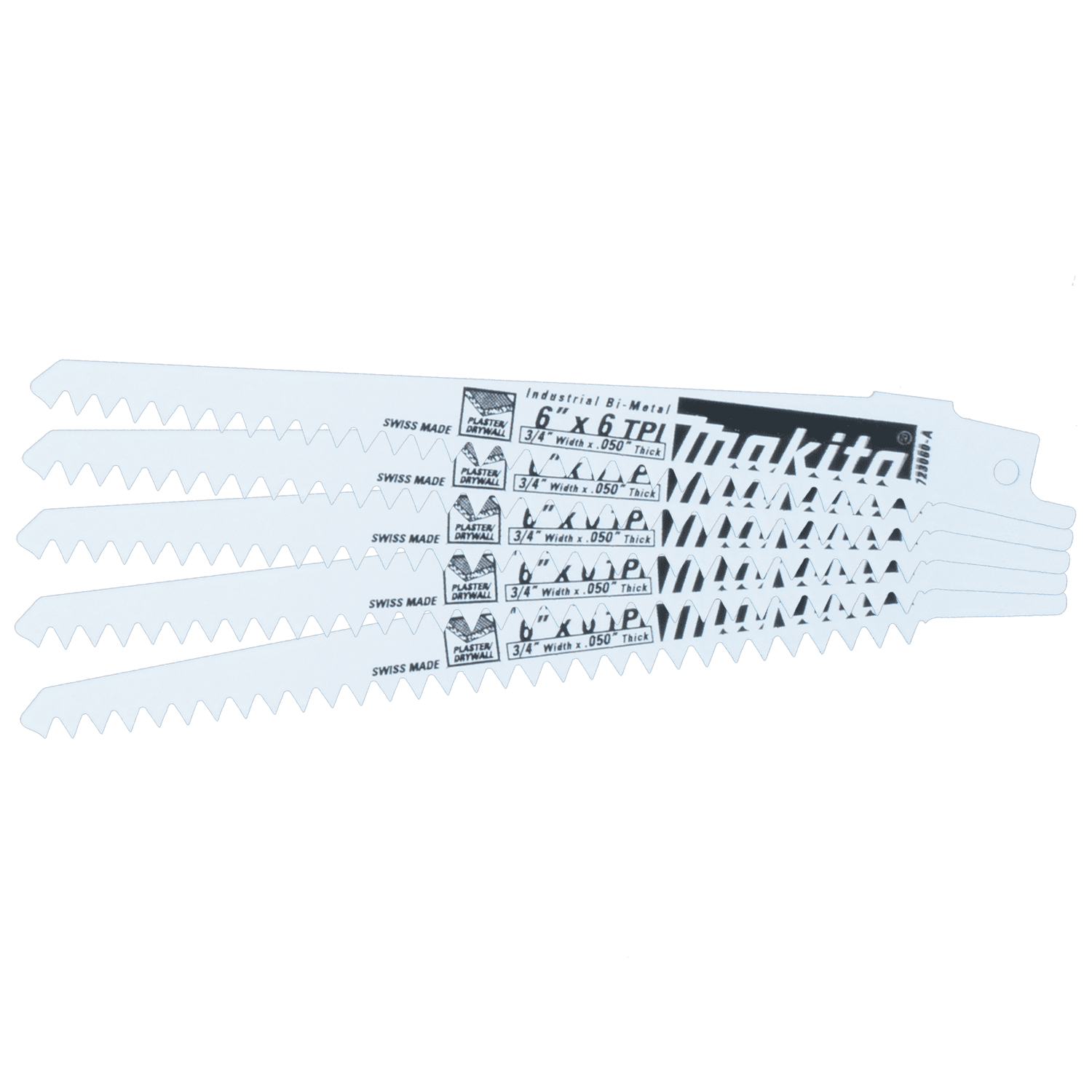 Picture of 6" Drywall and Plaster Recipro Saw Blade, 6TPI, 5/pk