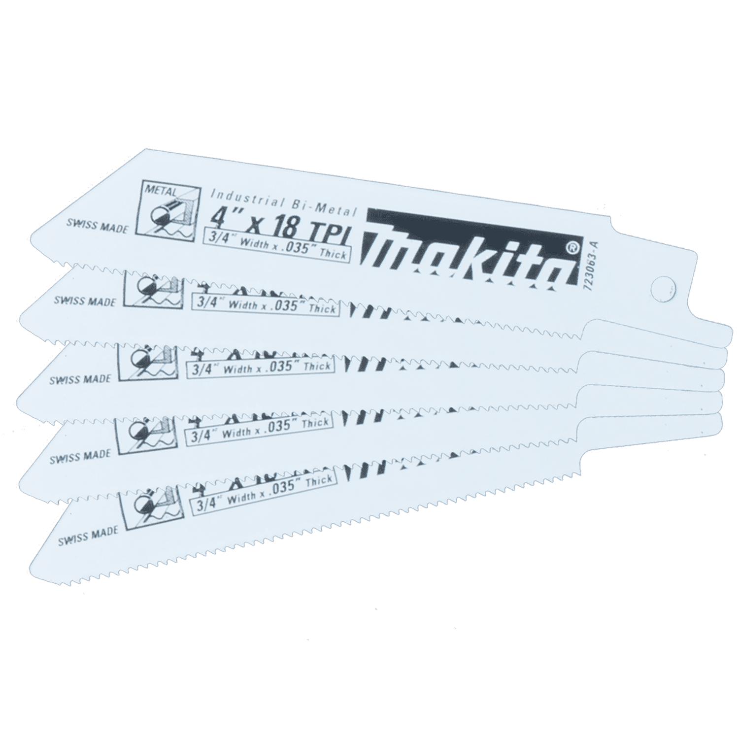 Picture of 4" Metal Cutting Recipro Saw Blade, 18TPI, 5/pk