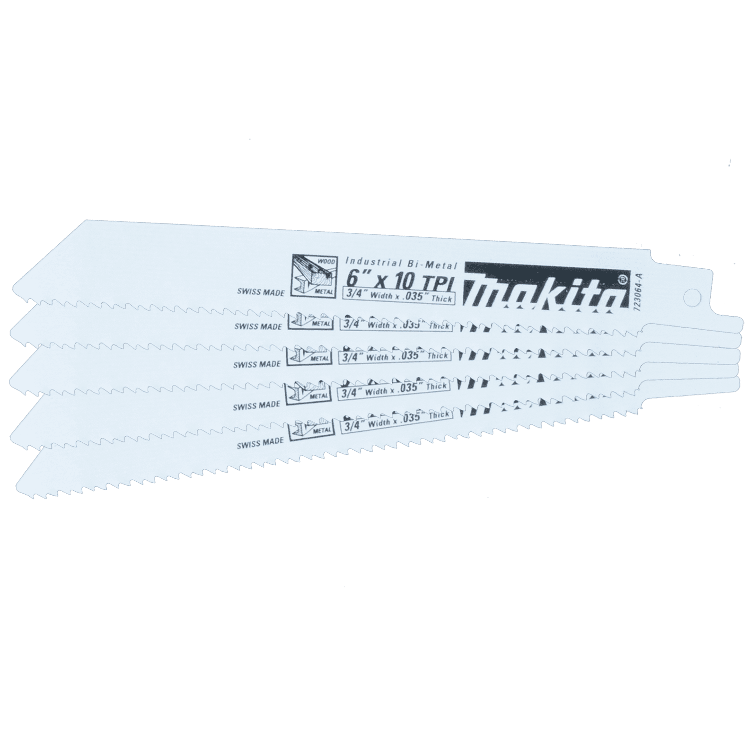 Picture of 6" All-Purpose Recipro Saw Blade, 10TPI, 5/pk