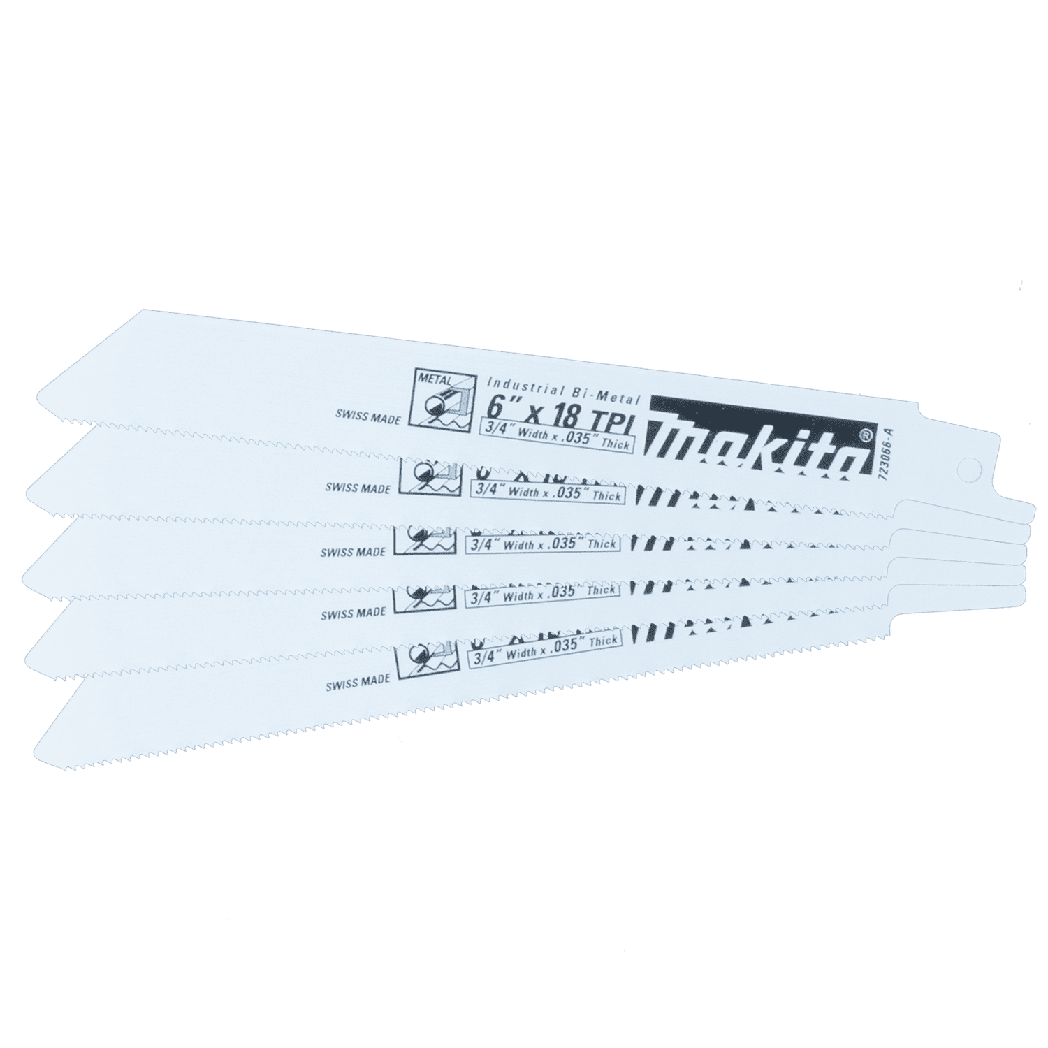 Picture of 6" Metal Cutting Recipro Saw Blade, 18TPI, 5/pk