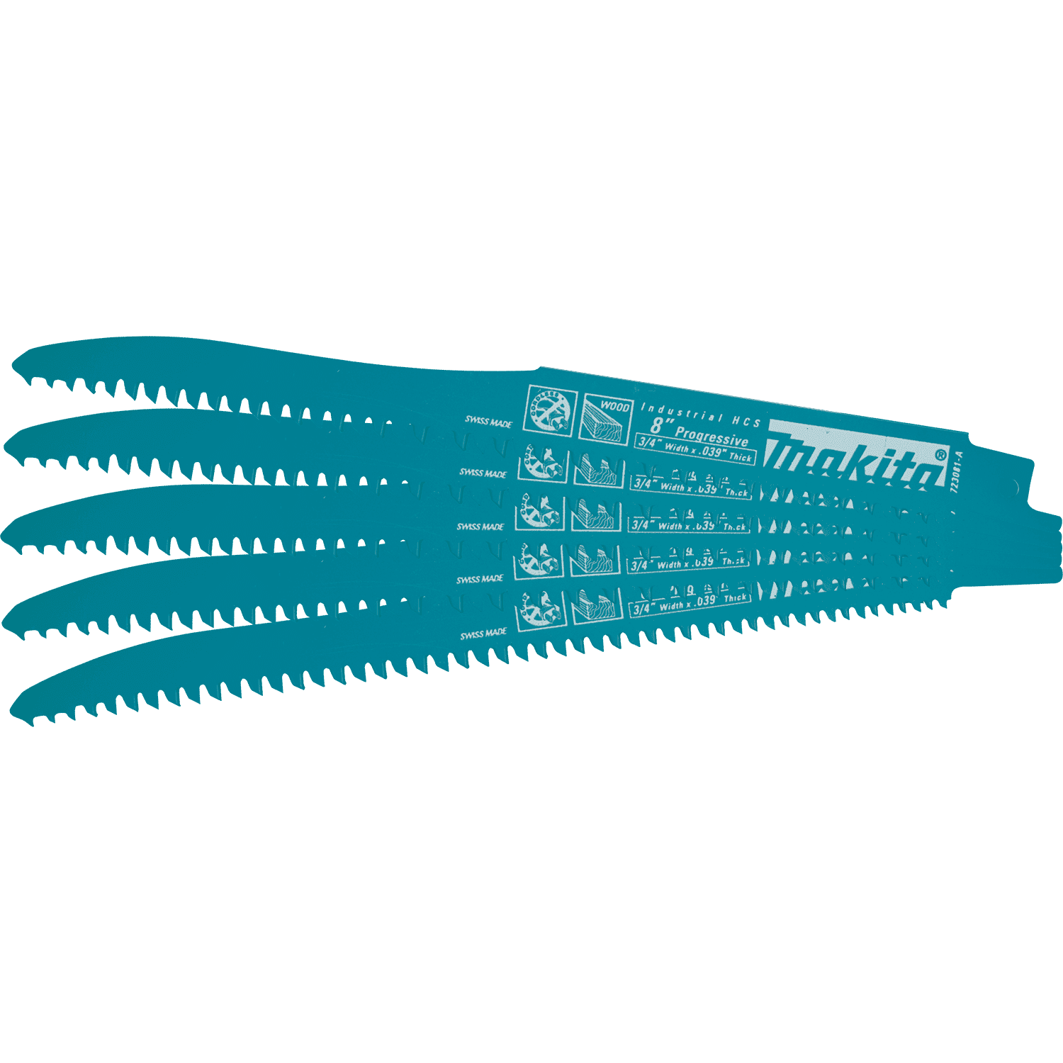 Picture of 8" Wood Cutting Recipro Saw Blade, Progressive, 5/pk