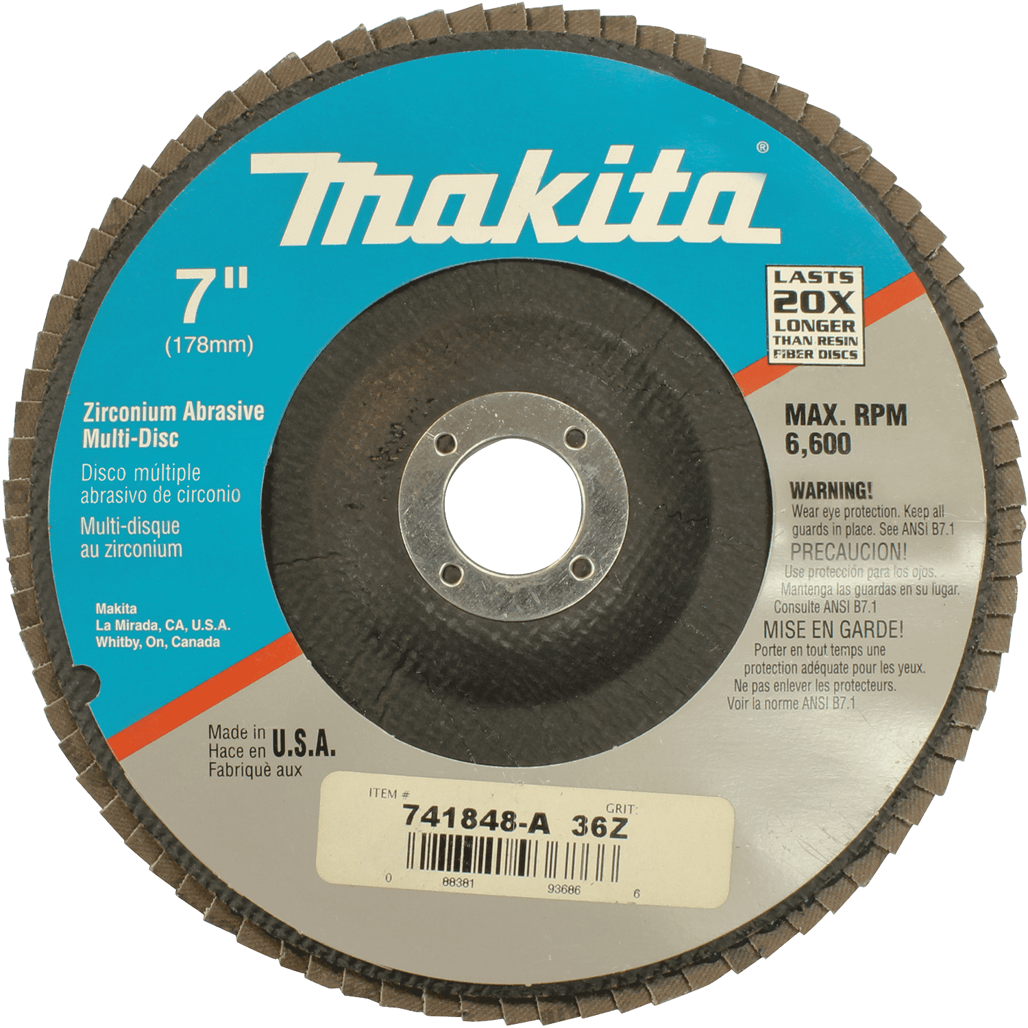 Picture of 7" Multi Disc, 36 Grit
