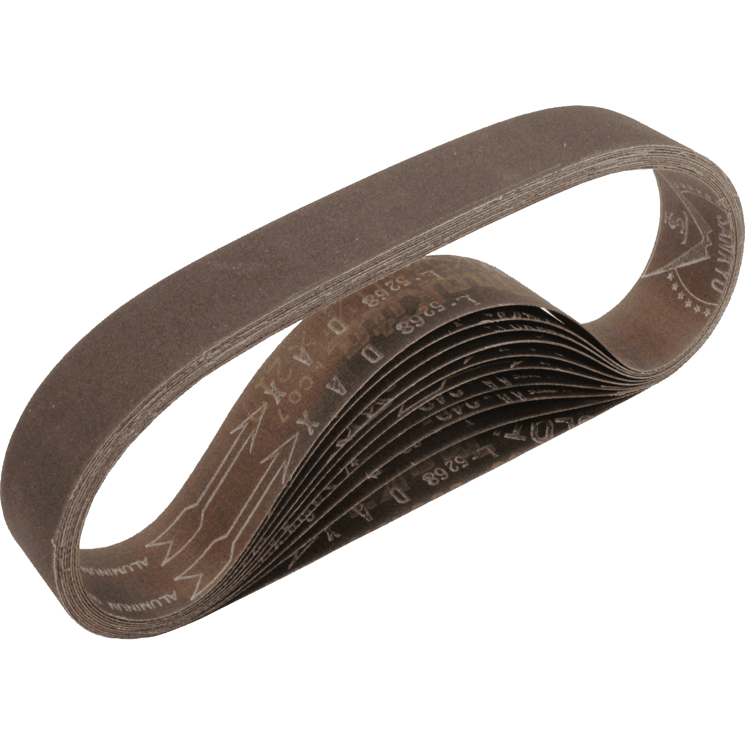 Picture of 1-1/8" x 21" Abrasive Belt, 80 Grit, 10/pk