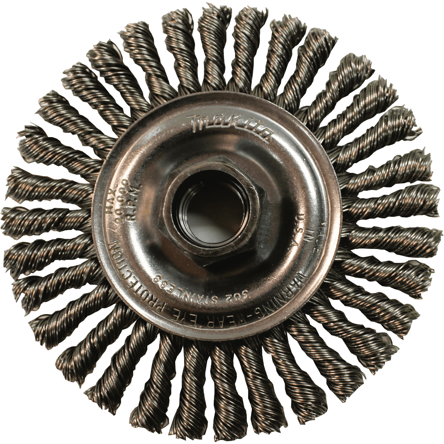 Picture of 4" Stringer Bead Twist Wire Wheel, Stainless, 5/8"-11