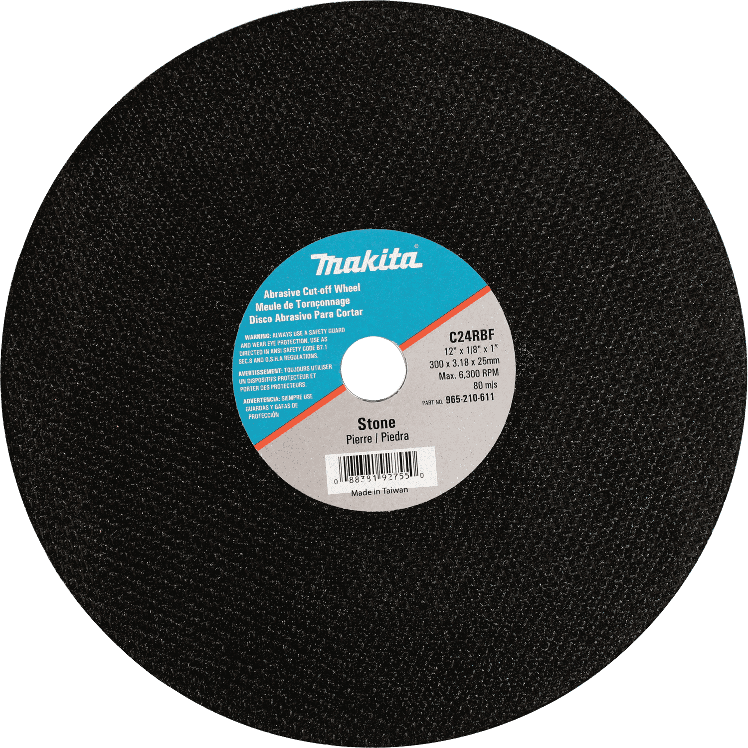 Picture of 12" Abrasive Cut-Off Wheel, Masonry, 10/pk