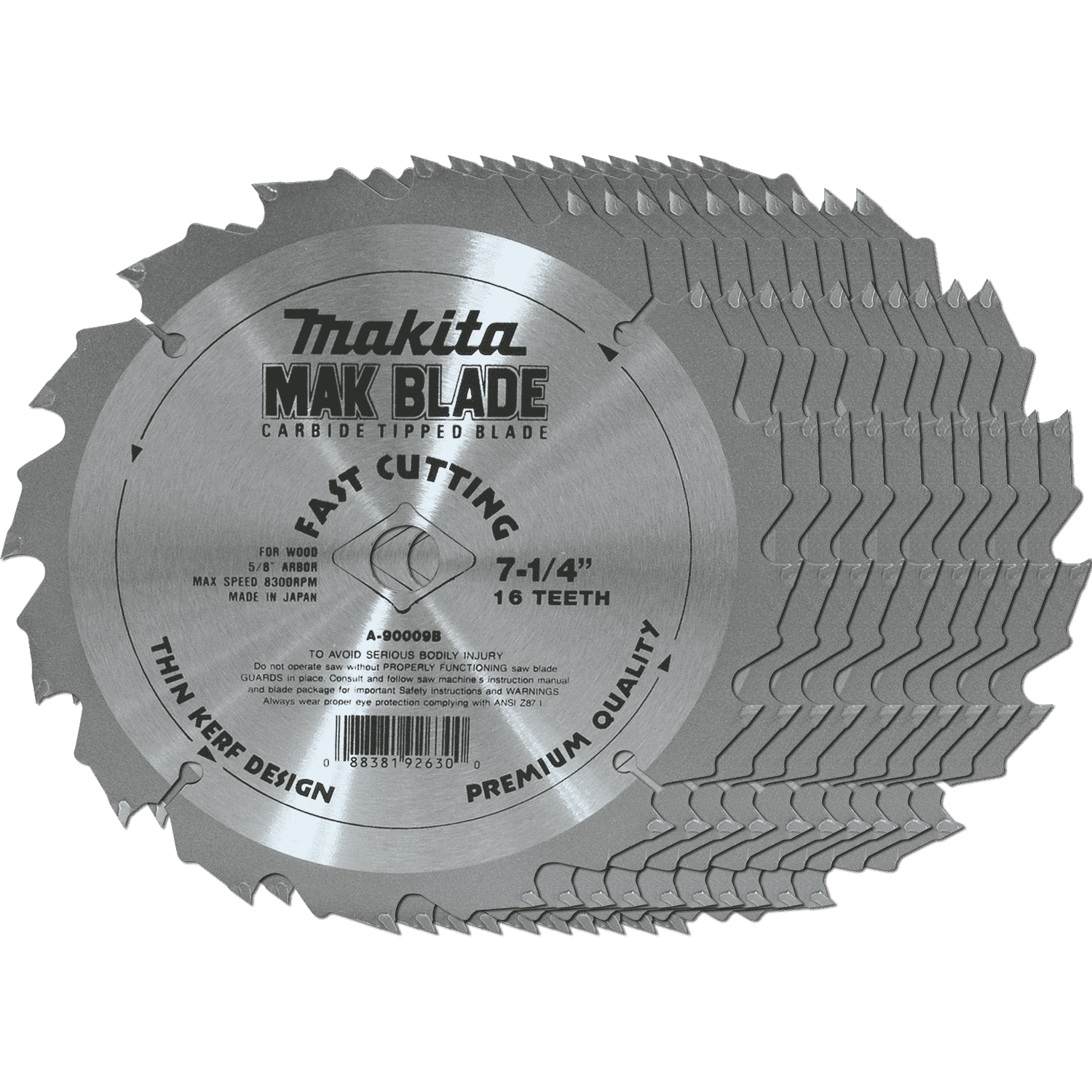 Picture of 7-1/4" 16T Carbide-Tipped Circular Saw Blade, 10/pk
