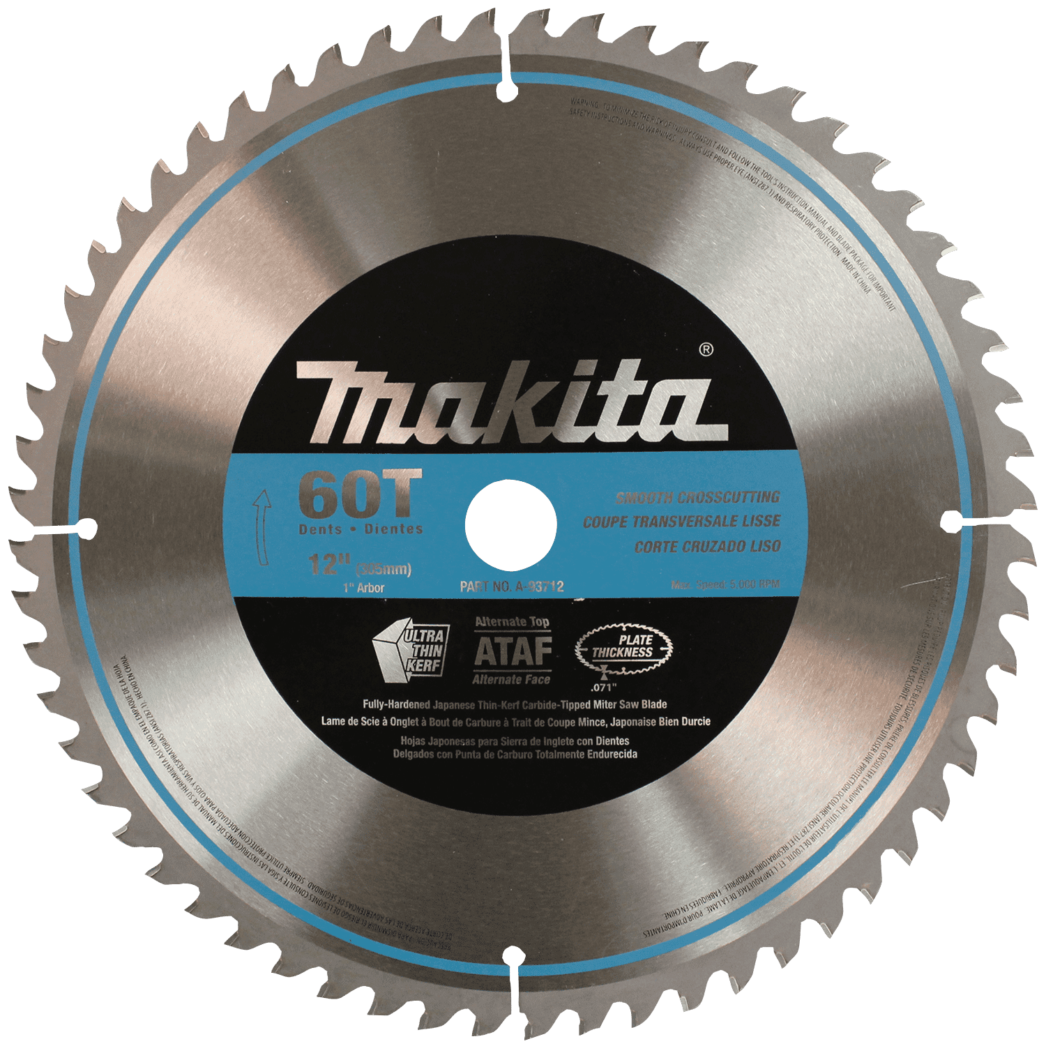Picture of 12" 60T Micro-Polished Miter Saw Blade