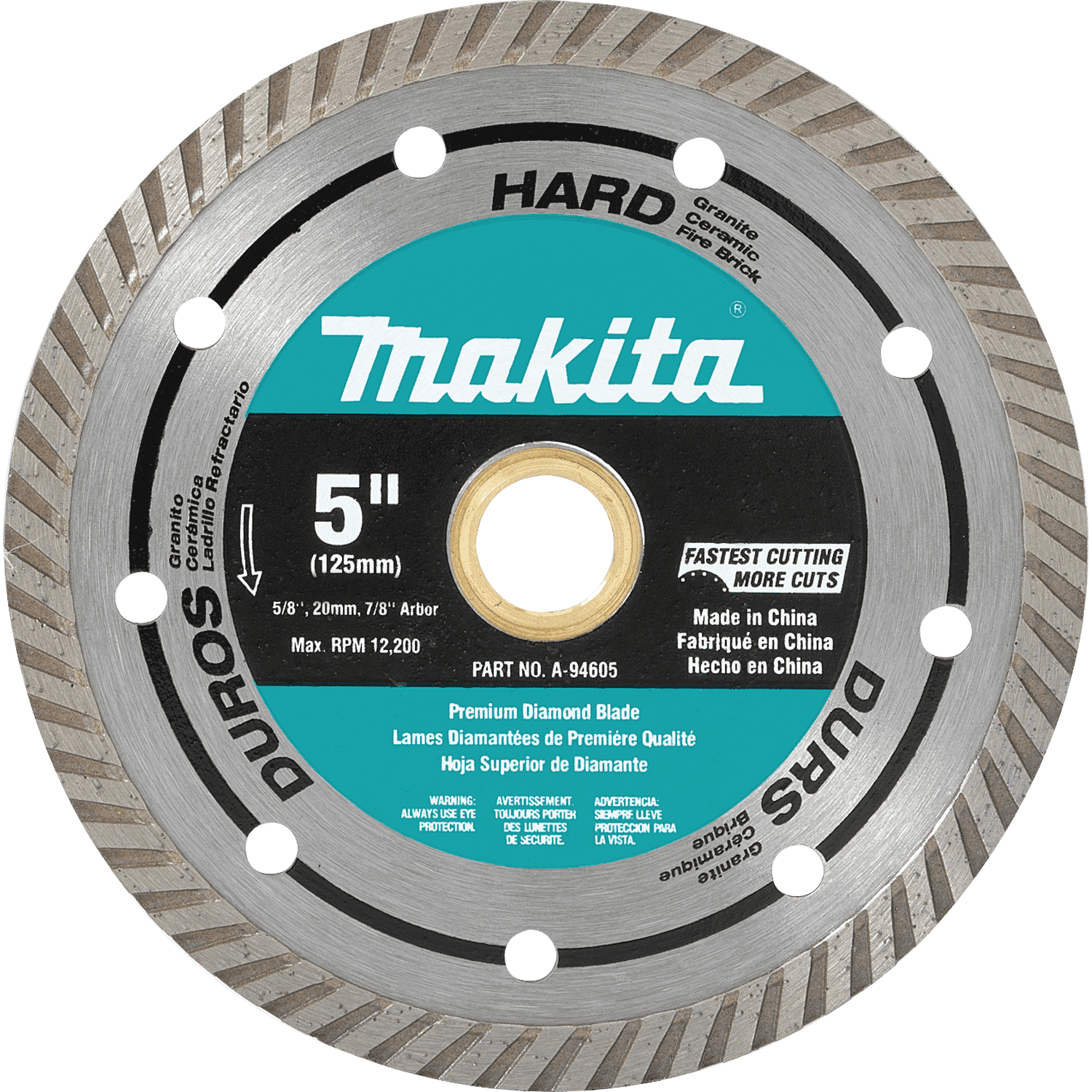 Picture of 5" Diamond Blade, Turbo, Hard Material