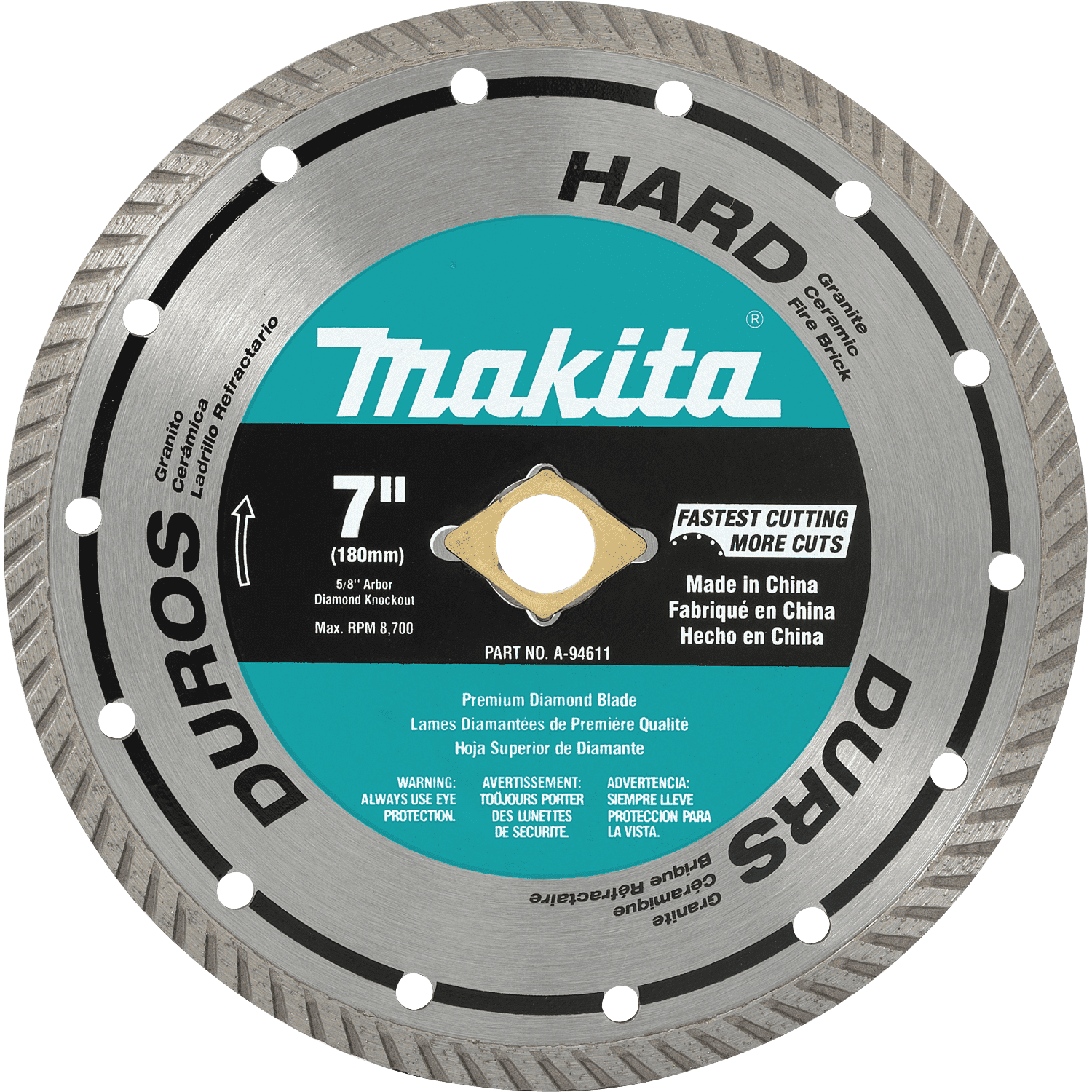 Picture of 7" Diamond Blade, Turbo, Hard Material