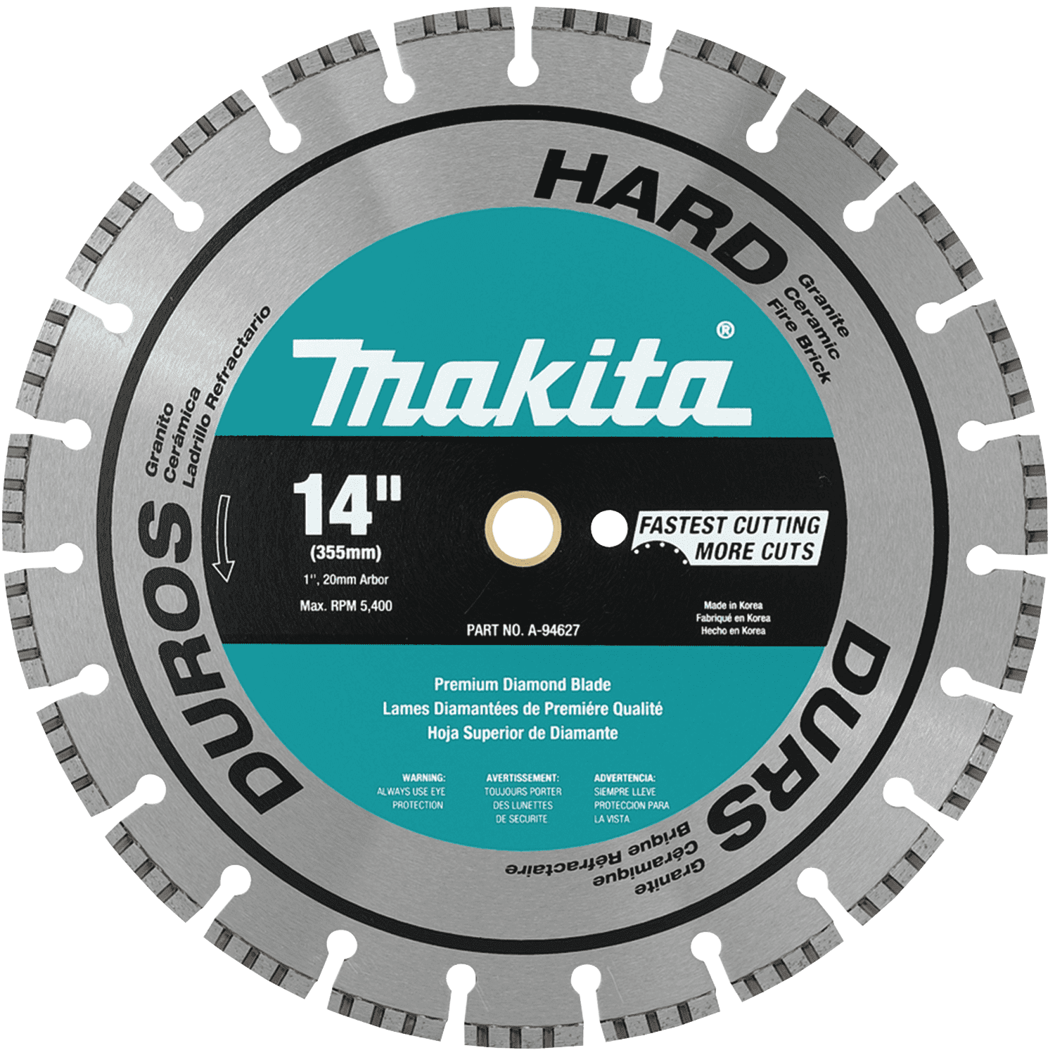 Picture of 14" Diamond Blade, Turbo, Hard Material