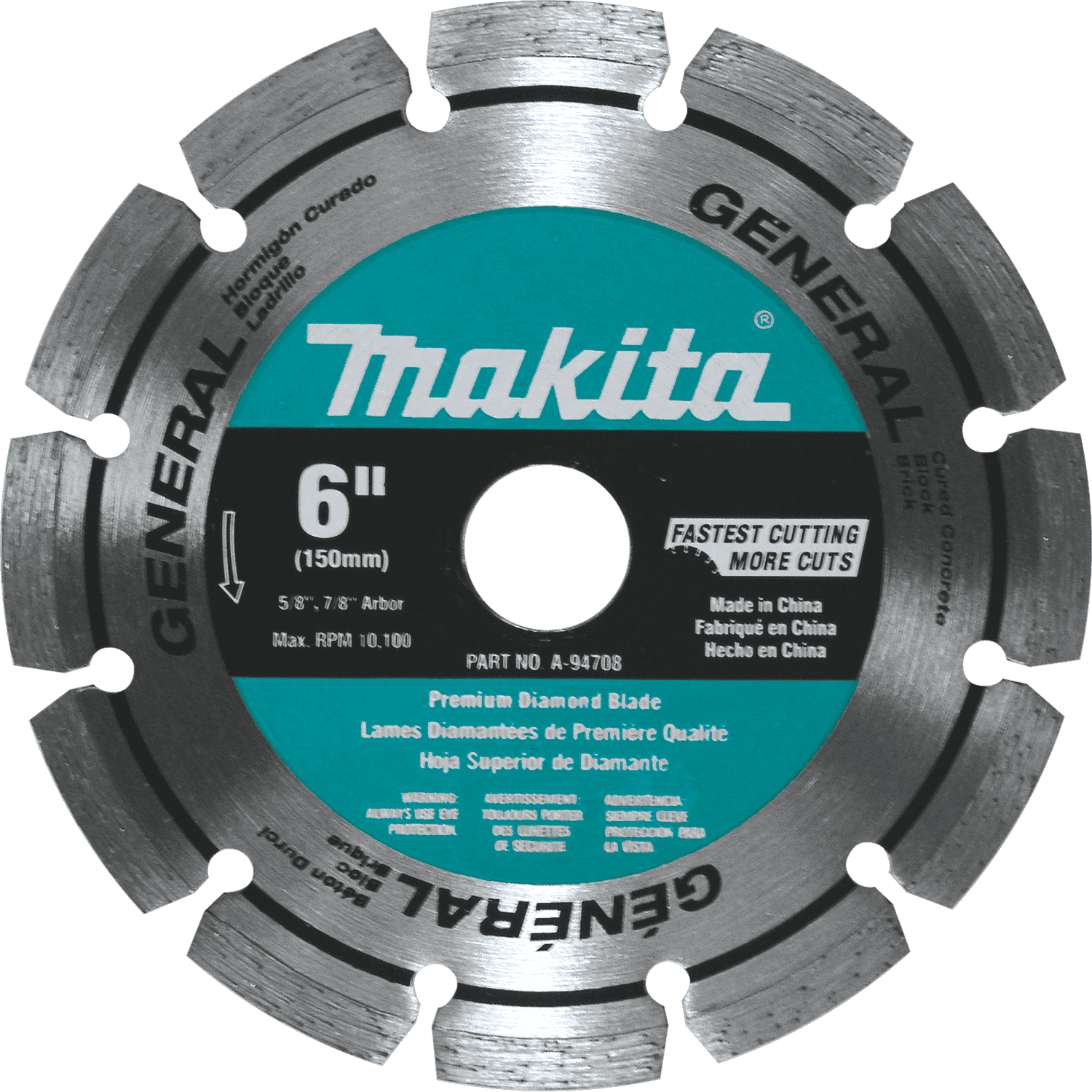 Picture of 6" Diamond Blade, Segmented, General Purpose