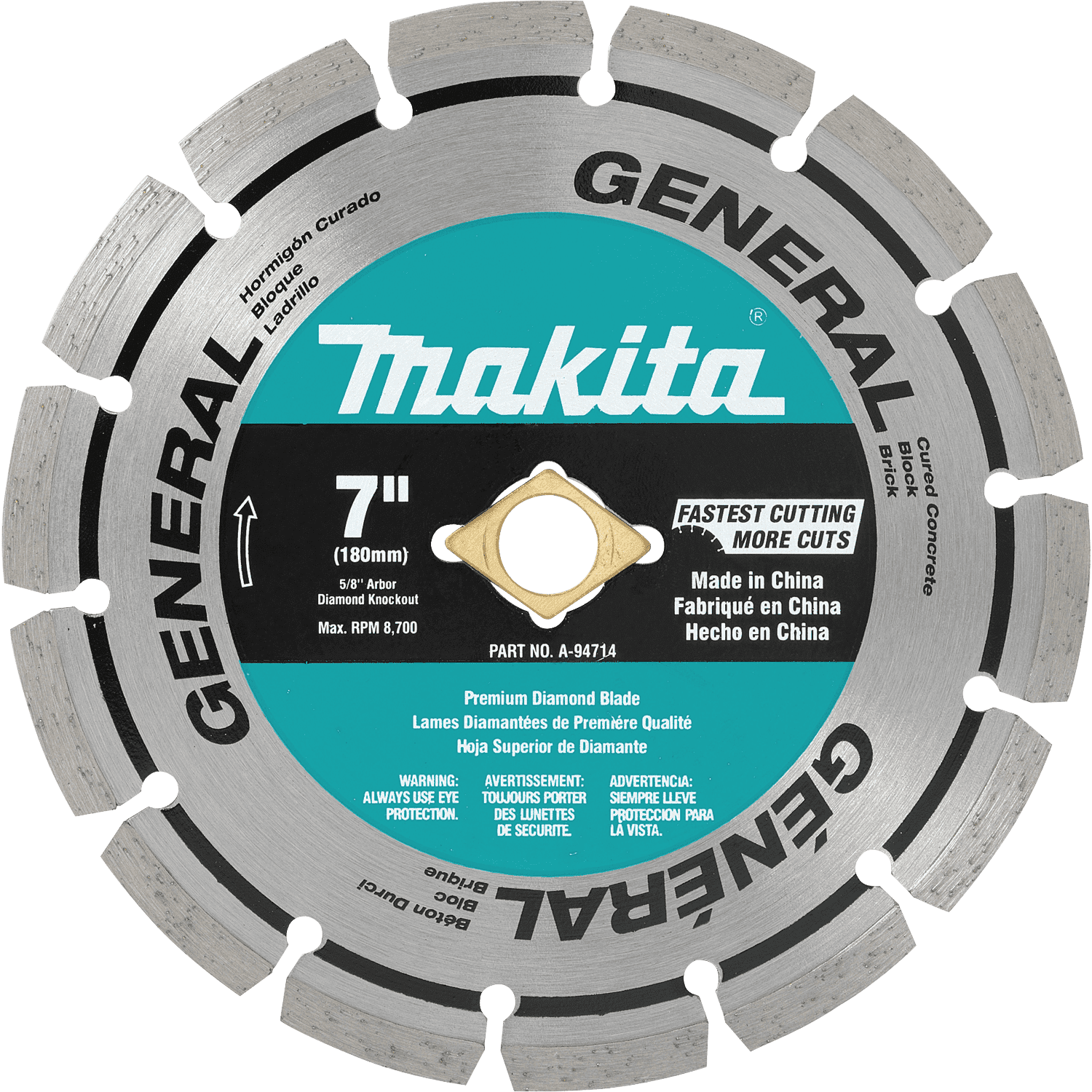 Picture of 7" Diamond Blade, Segmented, General Purpose