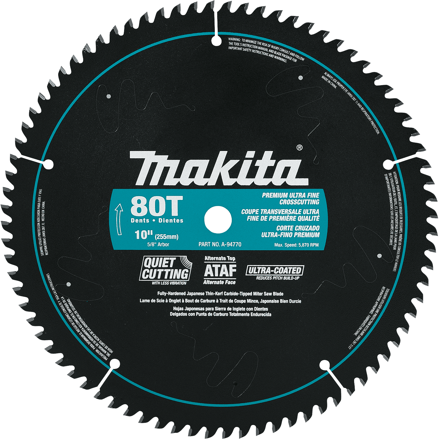 Picture of 10" 80T Ultra-Coated Miter Saw Blade