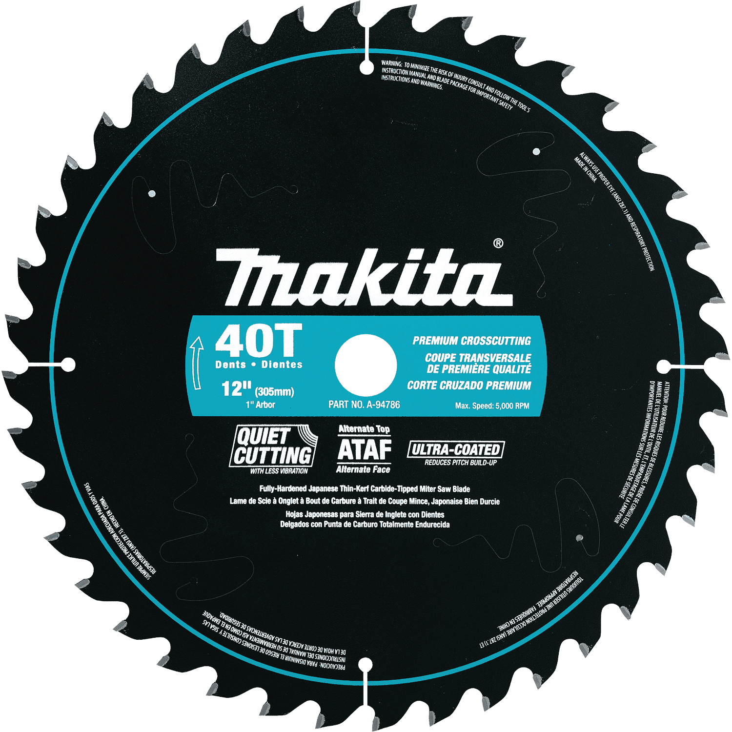 Picture of 12" 40T Ultra-Coated Miter Saw Blade