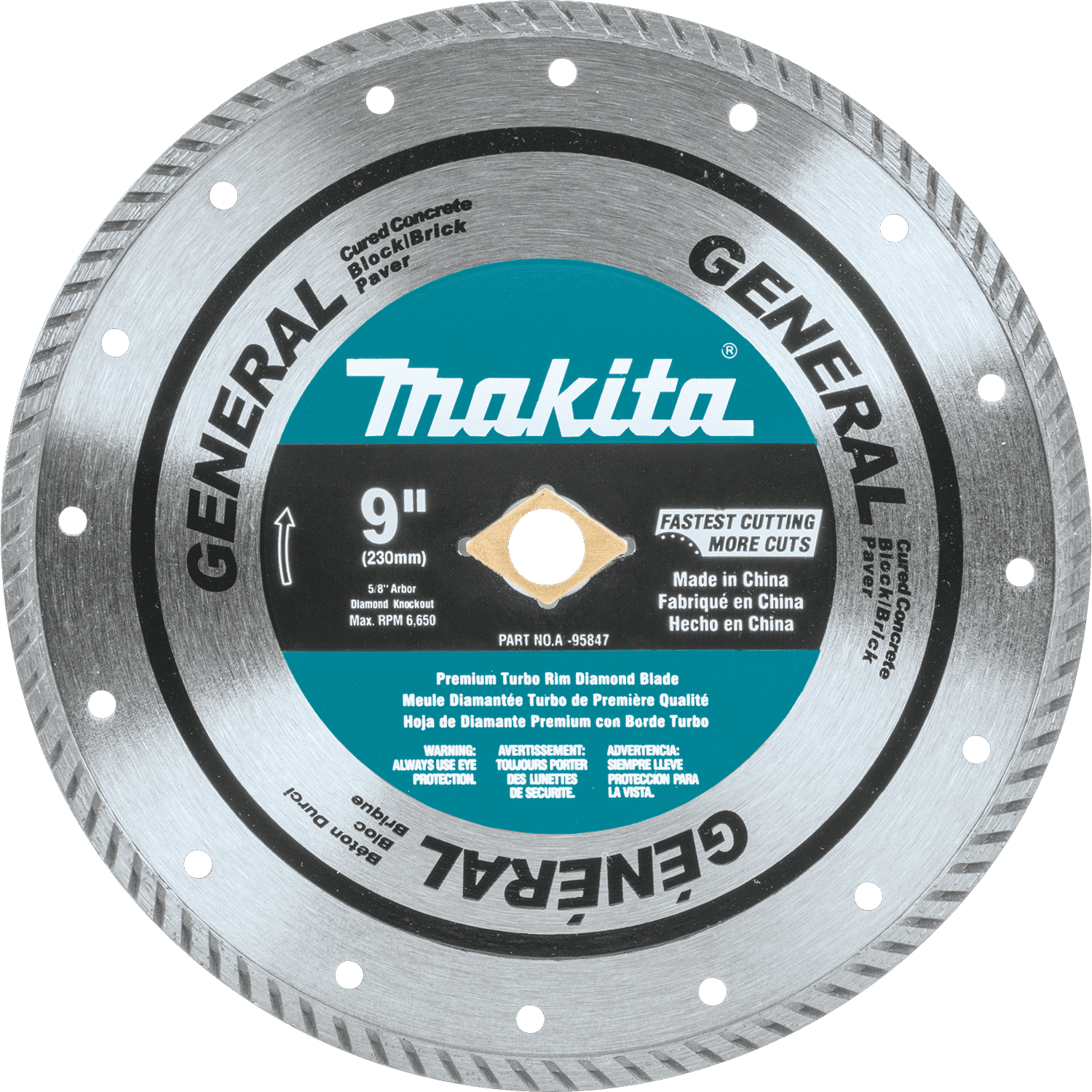 Picture of 9" Diamond Blade, Turbo, General Purpose