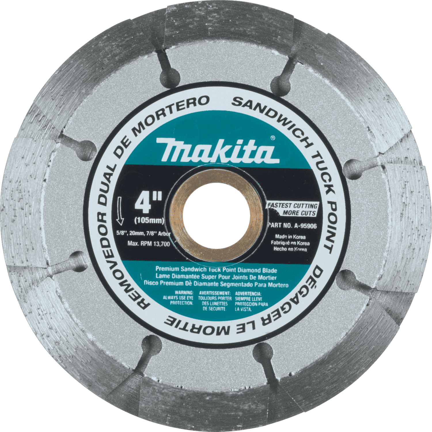 Picture of 4" Dual Sandwich Diamond Tuck Point Blade