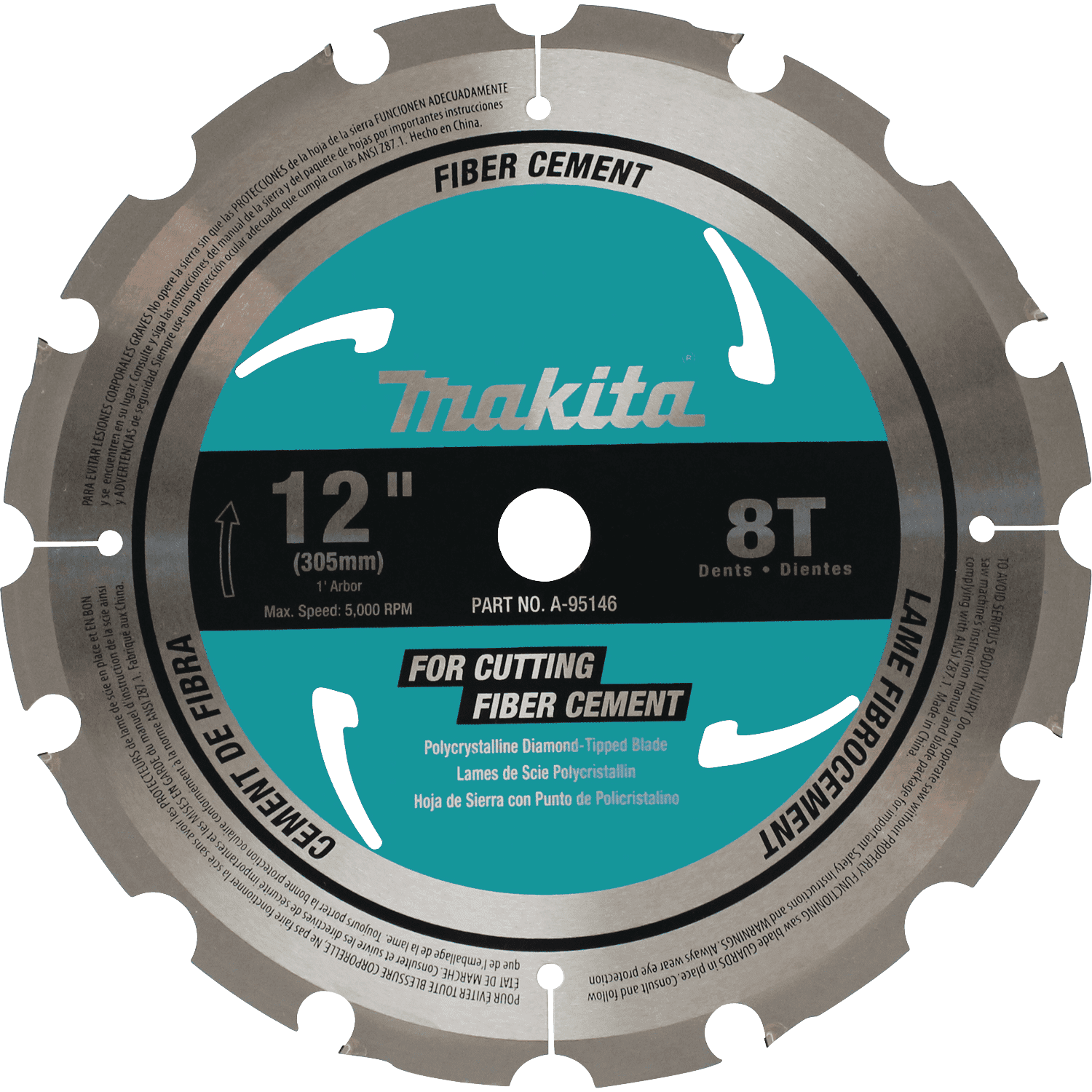 Picture of 12" 8T PCD Miter Saw Blade, Fiber Cement