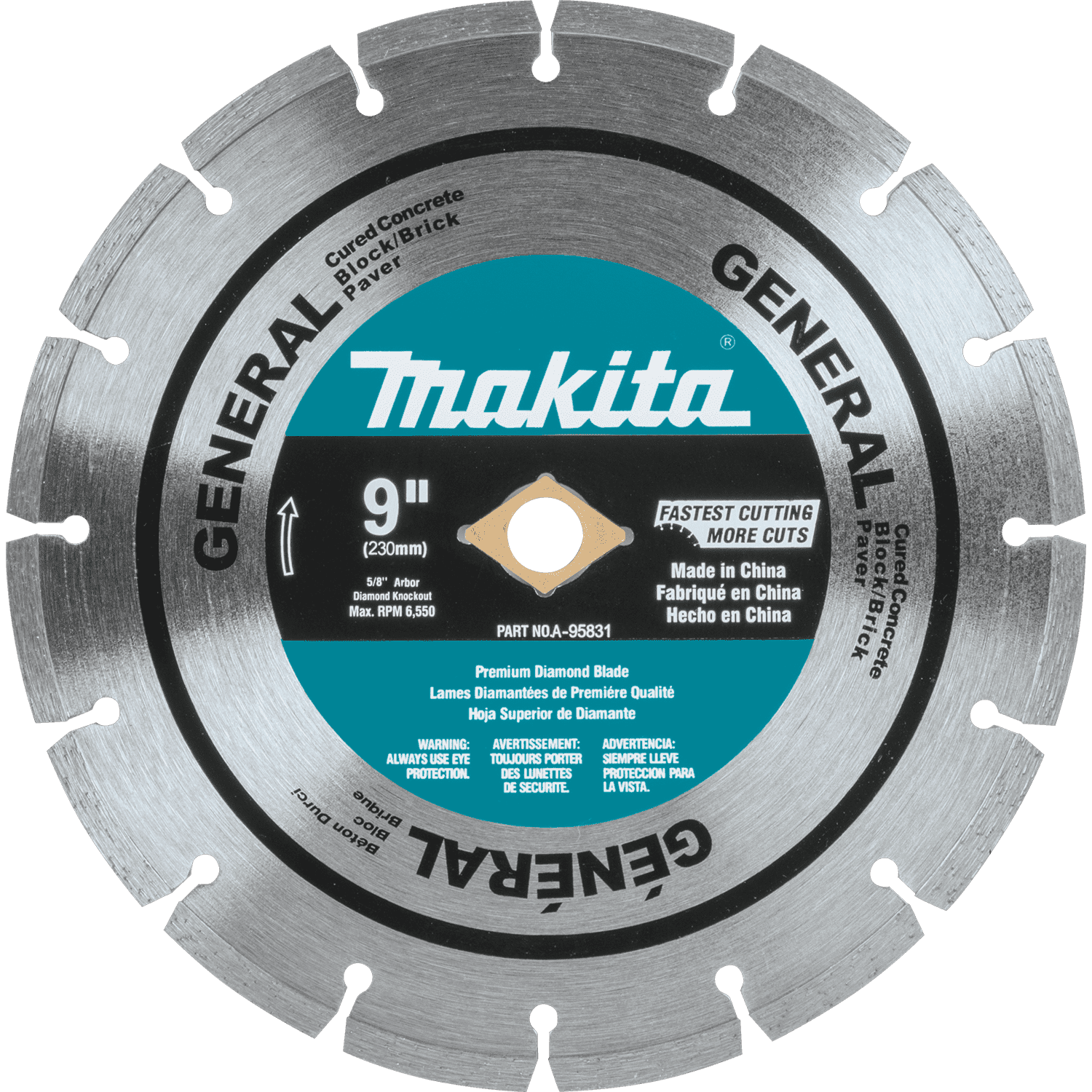 Picture of 9" Diamond Blade, Segmented, General Purpose