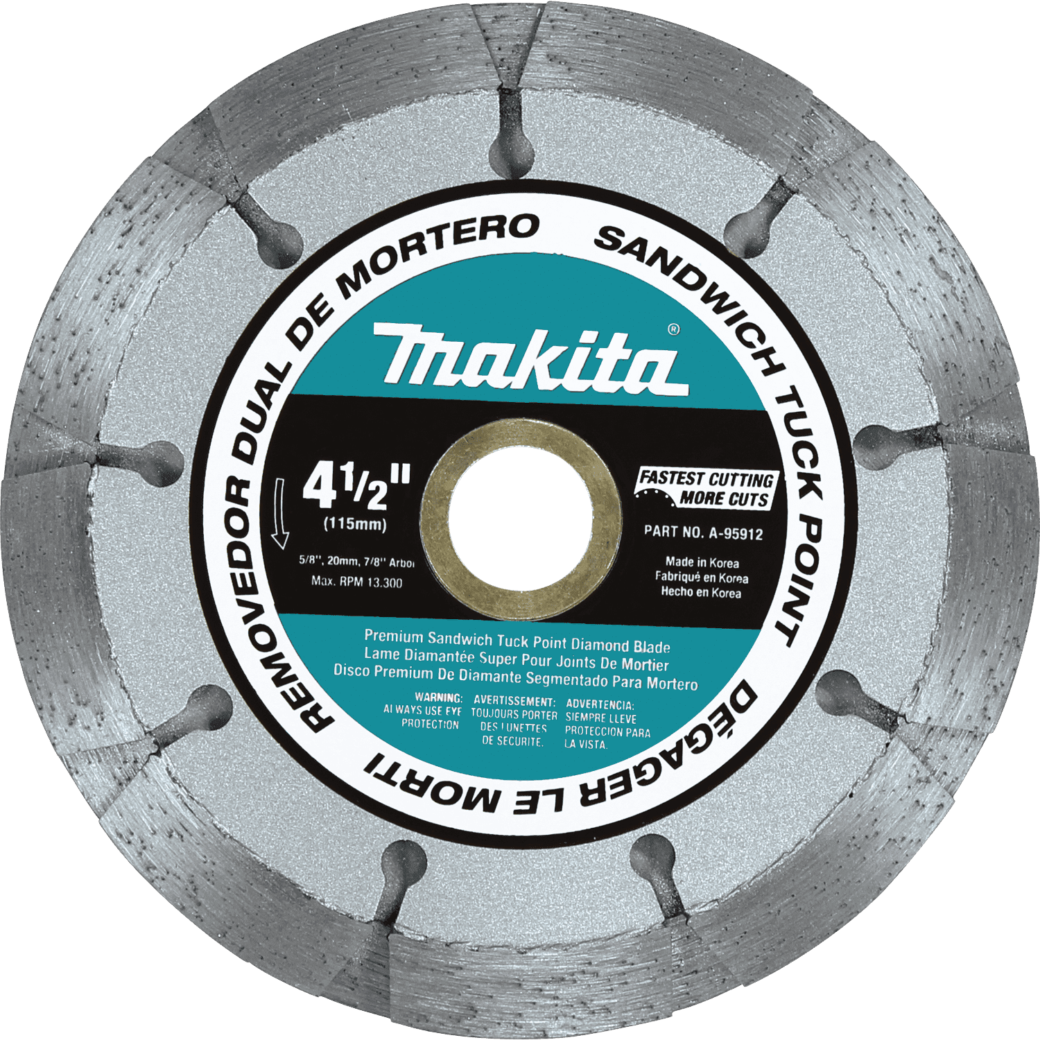Picture of 4-1/2" Dual Sandwich Diamond Tuck Point Blade