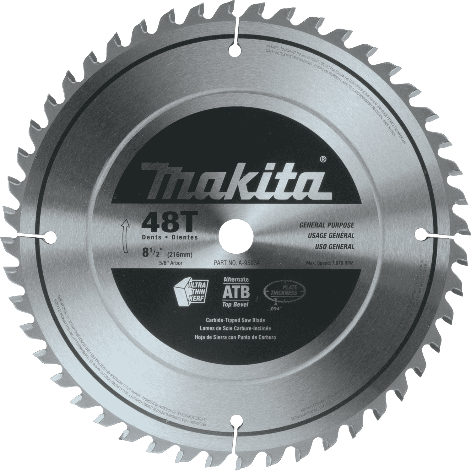 Picture of 8-1/2" 48T Carbide-Tipped Miter Saw Blade