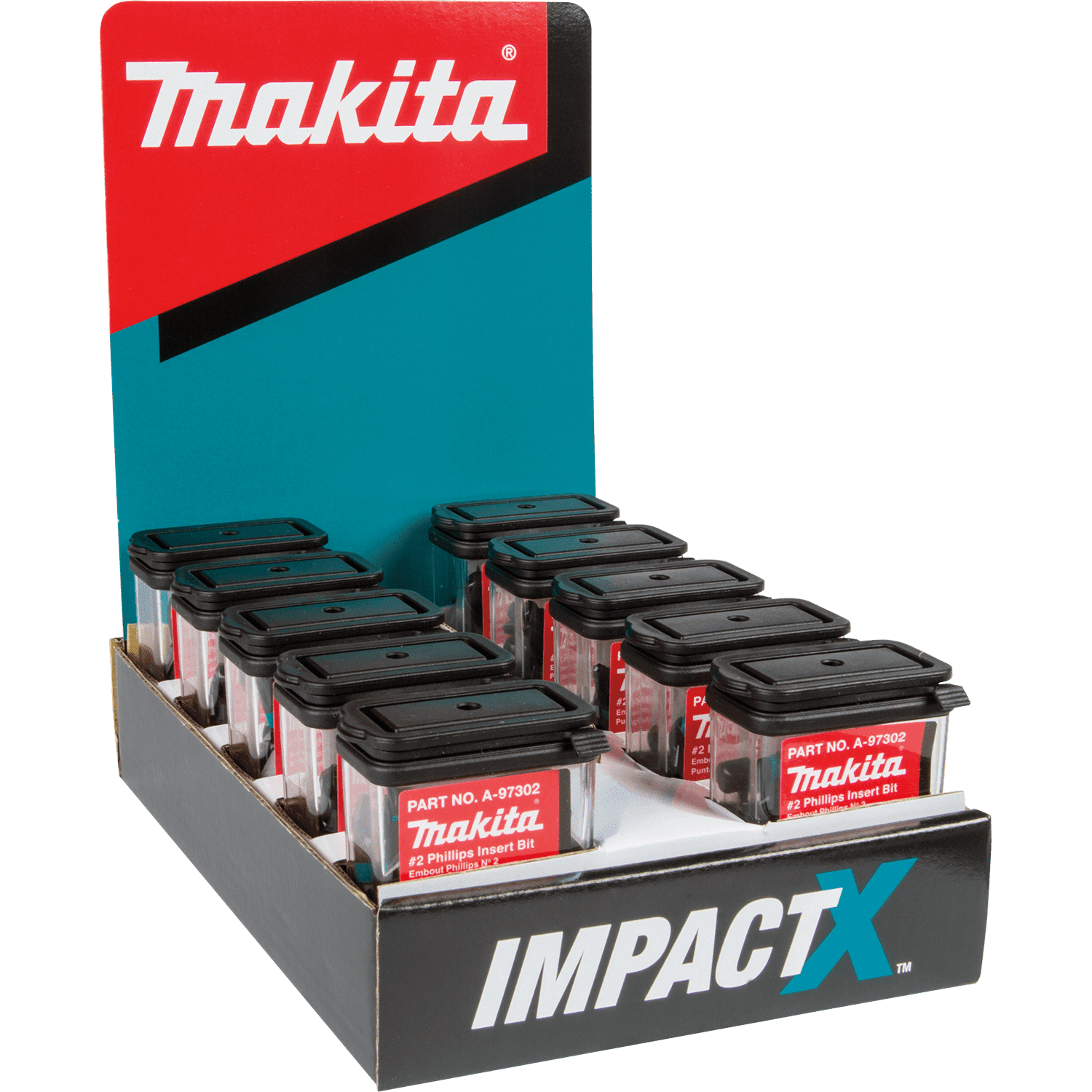 Picture of ImpactX #2 Phillips 1" Insert Bit, 10 x 25/pk, Display