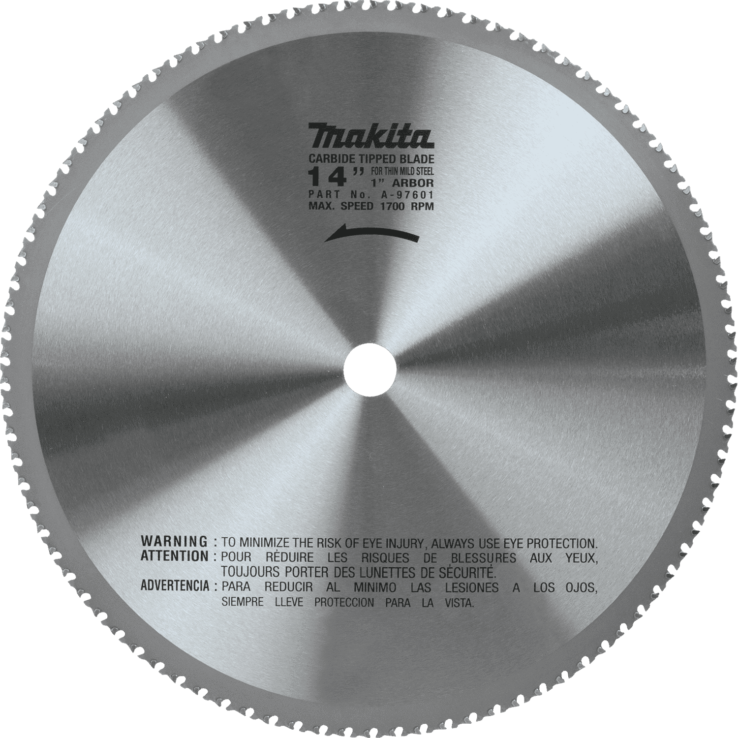 Picture of 14" (90T) Carbide-Tipped Metal Cutting Blade, Ferrous Metal - Thin Gauge (In.)