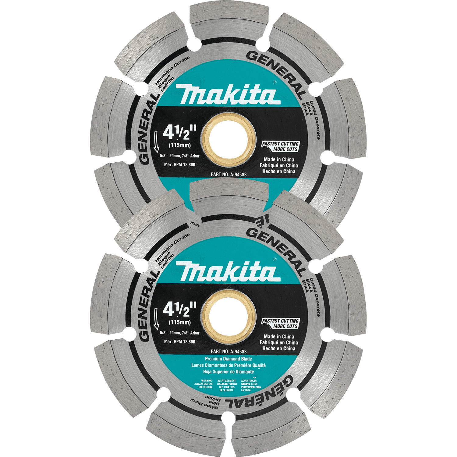 Picture of 4-1/2" Diamond Blade, Segmented, General Purpose, 2/pk