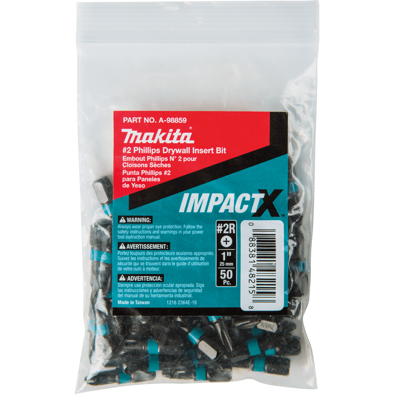 Picture of ImpactX #2 Phillips Drywall 1" Insert Bit, 50/pk, Bulk