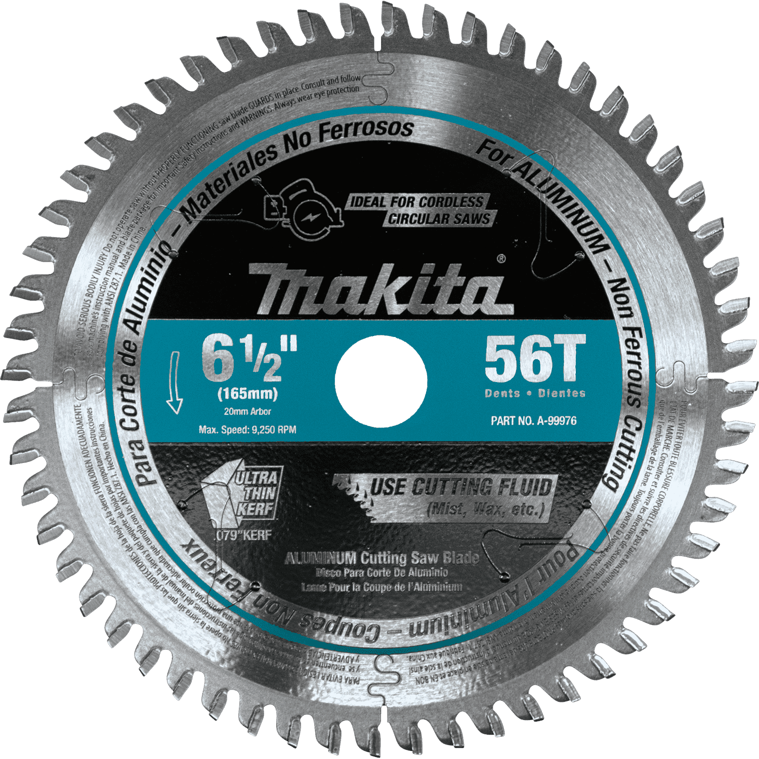 Picture of 6-1/2" 56T Carbide-Tipped Cordless Plunge Saw Blade