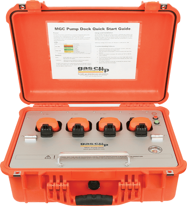 Picture of Gas Detector Gas 4 Gas Clip Technologies - Docking Station Pump