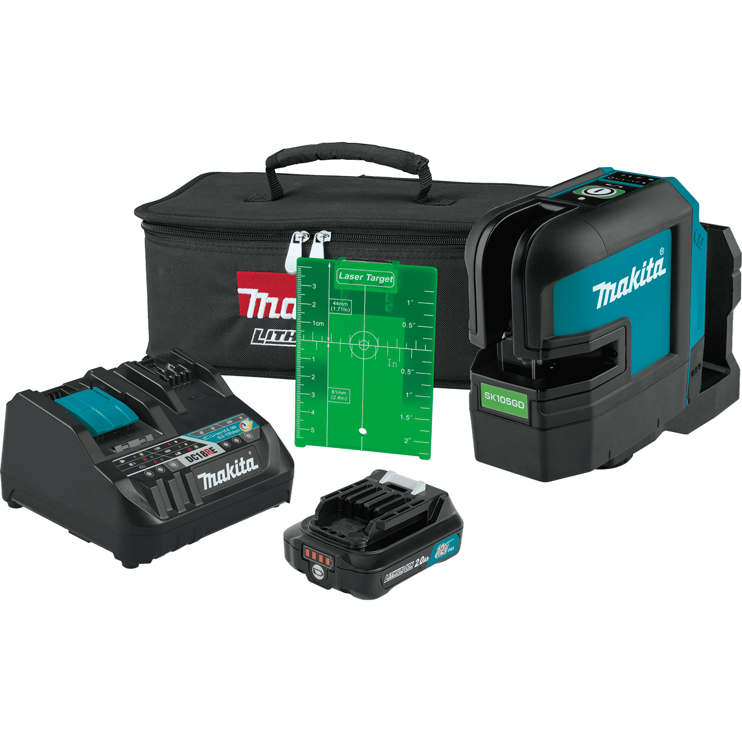 Picture of 12V max CXT Lithium-Ion Cordless Self-Leveling Cross-Line Green Beam Laser Kit (2.0Ah)