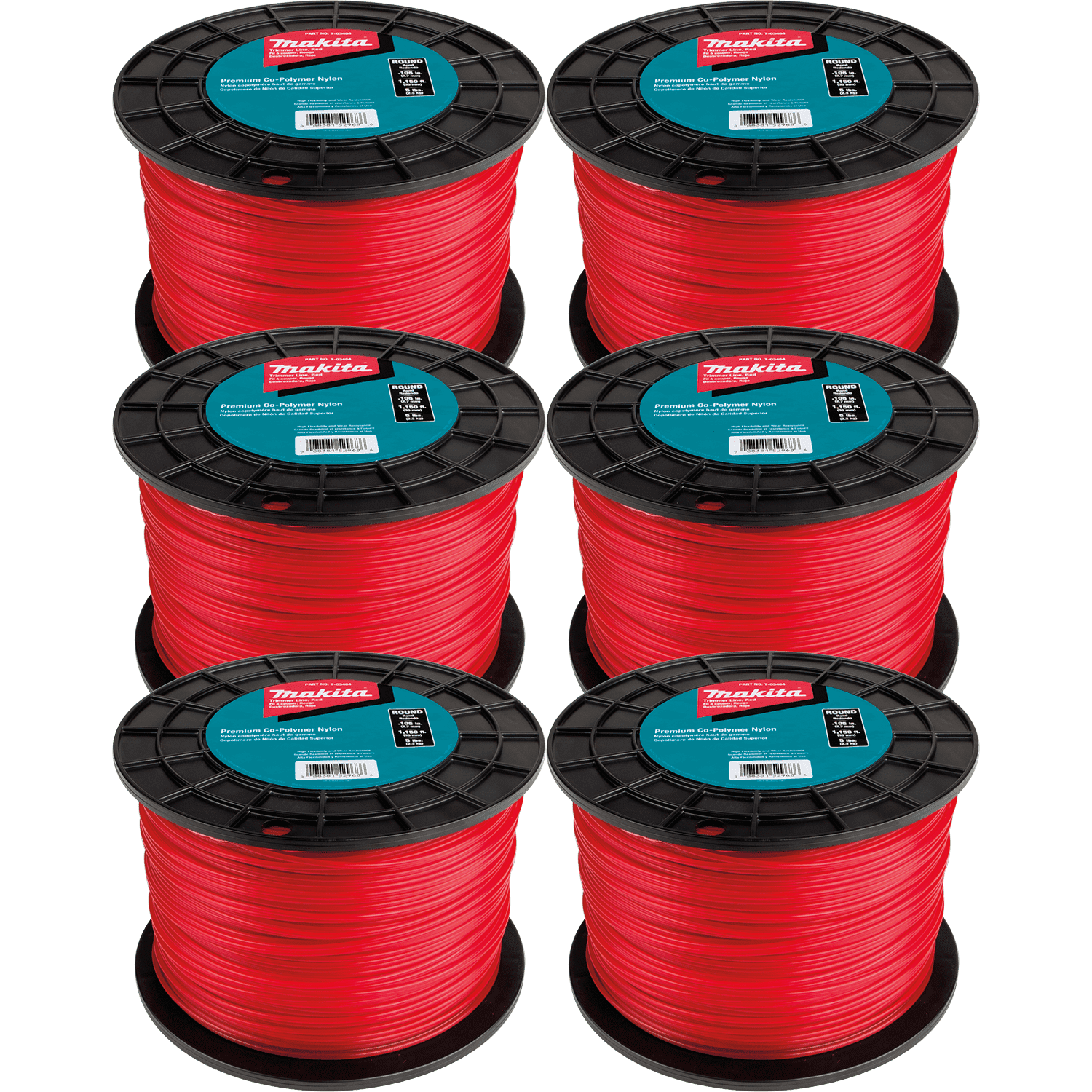 Picture of Round Trimmer Line, 0.105”, Red, 1,150’, 5 lbs., 6/pk