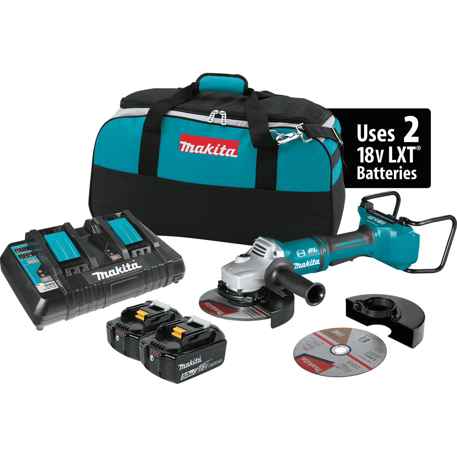 Picture of 18V X2 LXT Lithium-Ion (36V) Brushless Cordless 7" Paddle Switch Cut-Off/Angle Grinder Kit, with Electric Brake (5.0Ah)