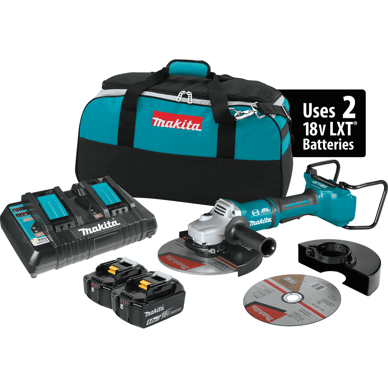 Picture of 18V X2 LXT Lithium-Ion (36V) Brushless Cordless 9" Paddle Switch Cut-Off/Angle Grinder Kit, with Electric Brake (5.0Ah)