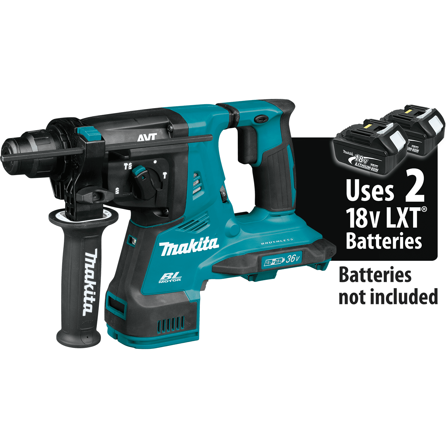 Picture of 18V X2 LXT Lithium-Ion (36V) Brushless Cordless 1-1/8" AVT Rotary Hammer, accepts SDS-PLUS bits, AFT, AWS Capable, Tool Only