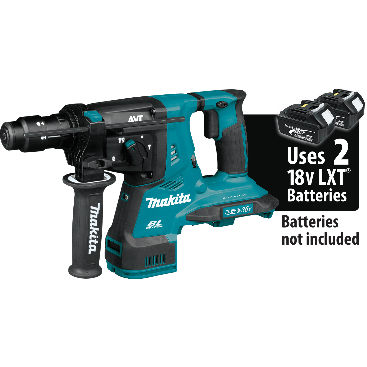 Picture of 18V X2 LXT Lithium-Ion (36V) Brushless Cordless 1-1/8" AVT Rotary Hammer, accepts SDS-PLUS bits, AFT, AWS Capable, Tool Only