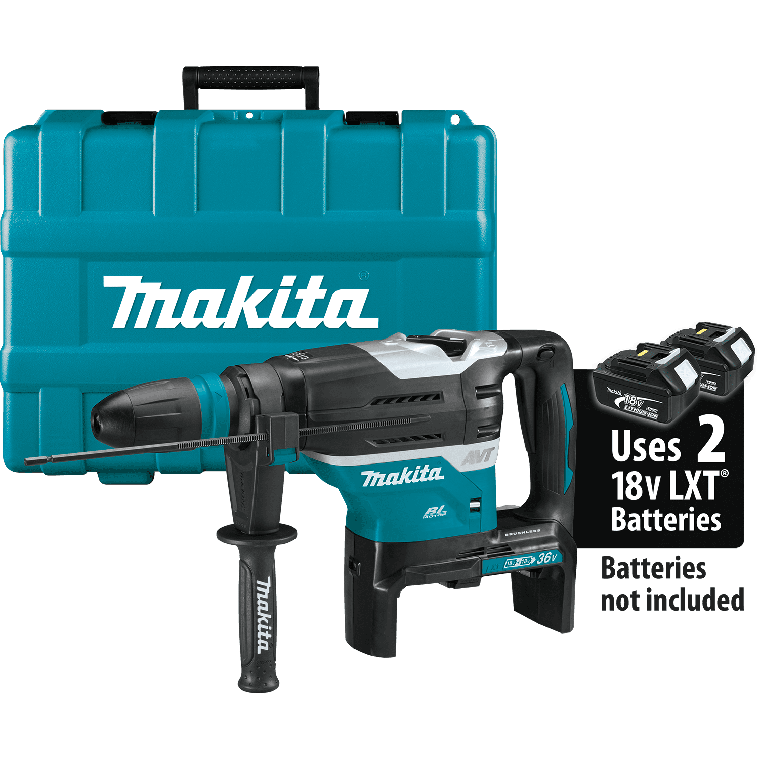 Picture of 18V X2 LXT Lithium-Ion (36V) Brushless Cordless 1-9/16" Advanced AVT Rotary Hammer, accepts SDS-MAX bits, AWS, Tool Only