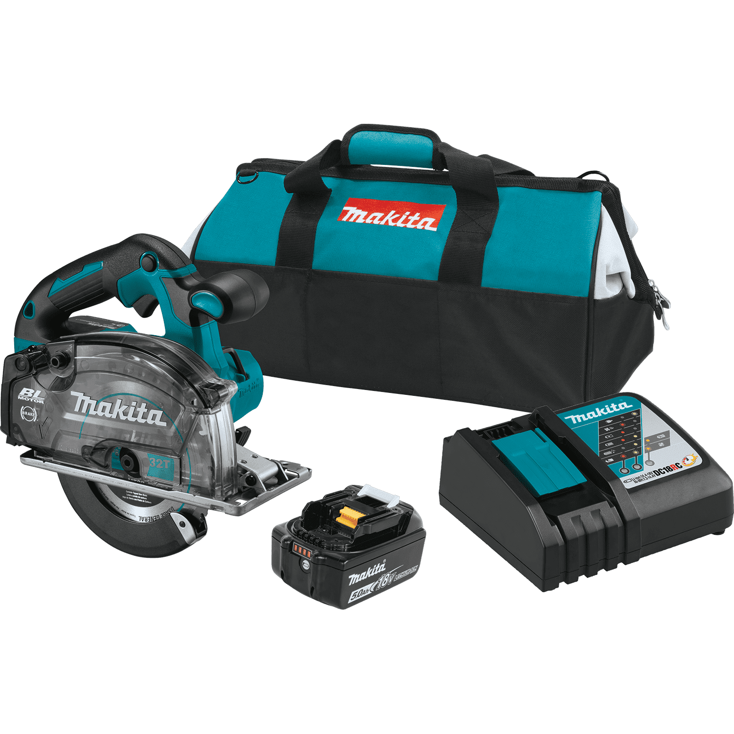 Picture of 18V LXT Lithium-Ion Brushless Cordless 5-7/8" Metal Cutting Saw Kit, with Electric Brake and Chip Collector (5.0Ah)