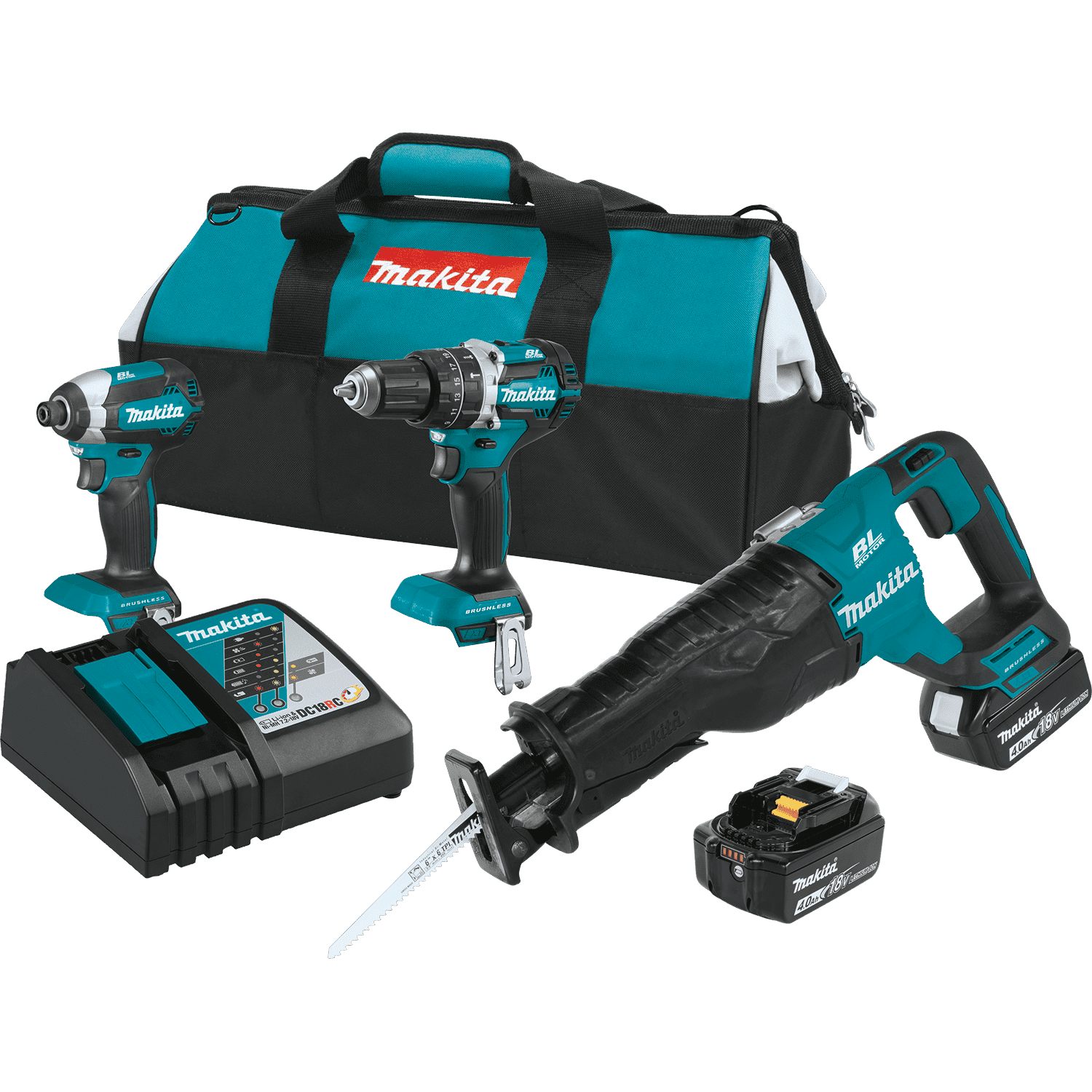 Picture of 18V LXT Lithium-Ion Brushless Cordless 3-Pc. Combo Kit (4.0Ah)