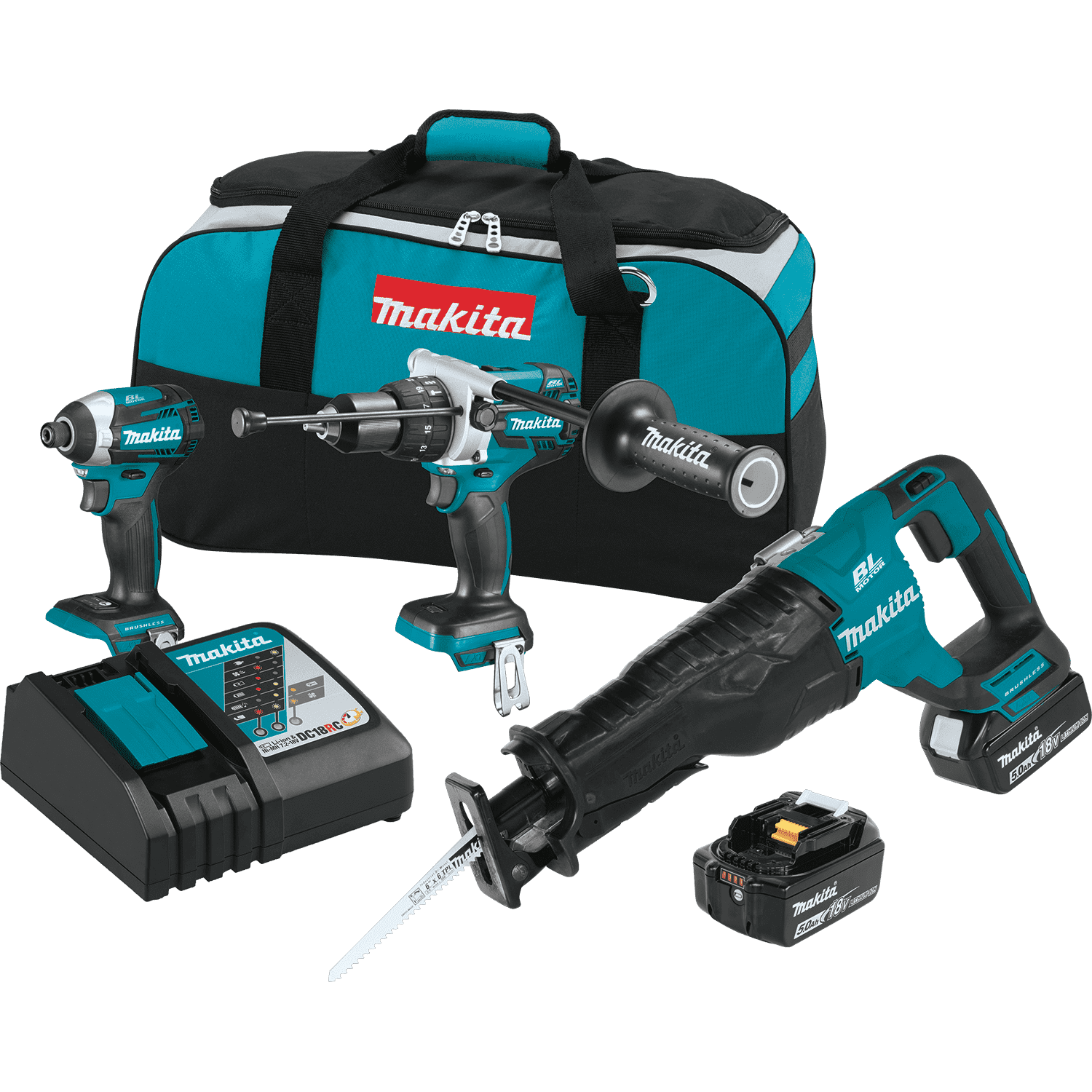 Picture of 18V LXT Lithium-Ion Brushless Cordless 3-Pc. Combo Kit (5.0Ah)