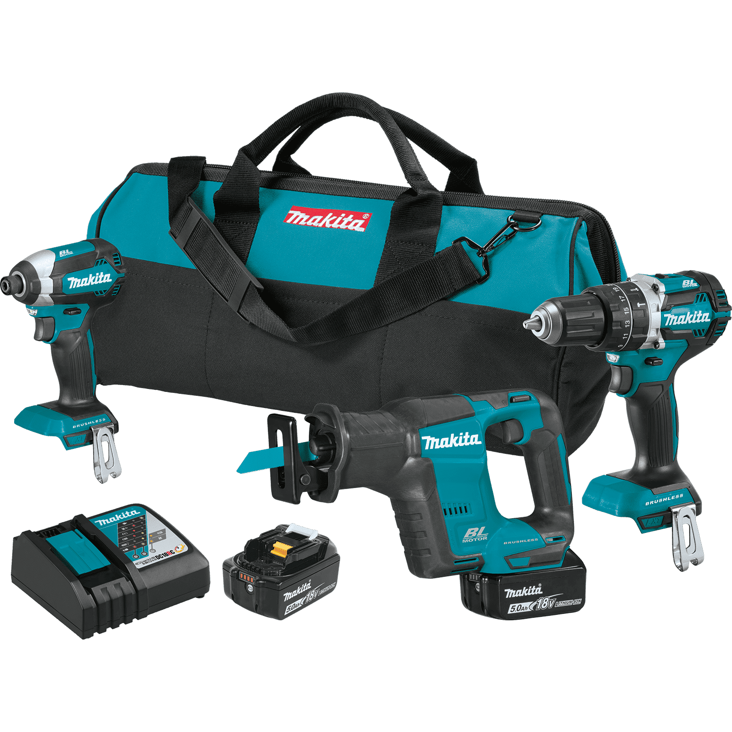 Picture of 18V LXT Lithium-Ion Brushless Cordless 3-Pc. Combo Kit (5.0Ah)